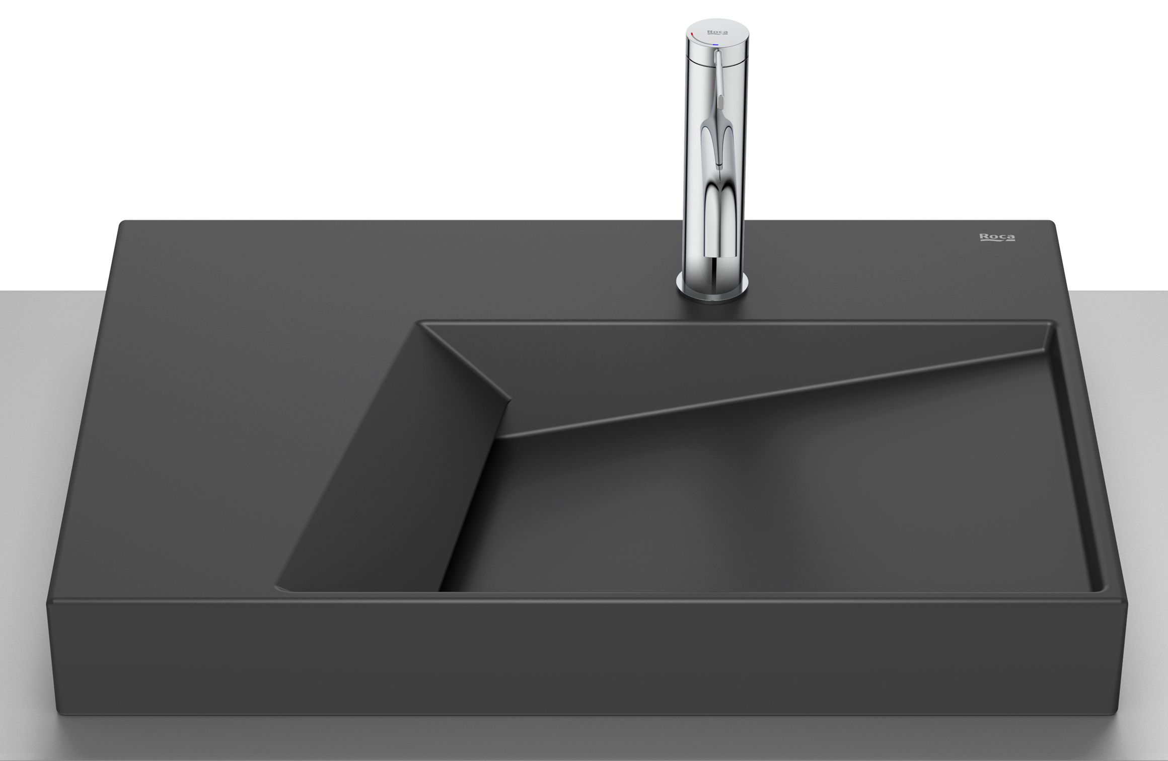 Roca Horizon lavabo 60x42 cm à poser noir A32727608B