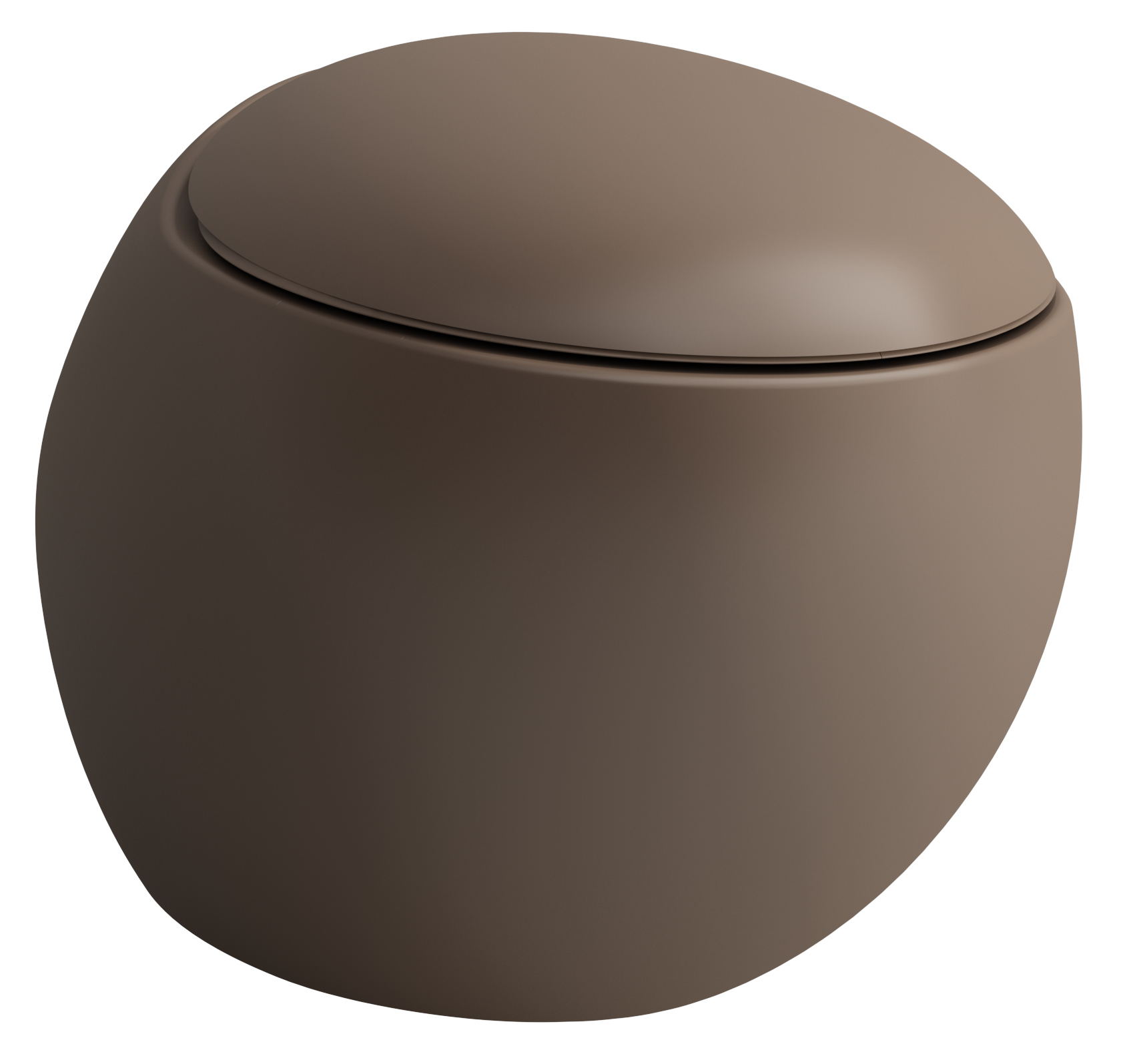 Laufen Il Bagno Alessi cuvette de wc suspendue oui marron mat H8209711880001
