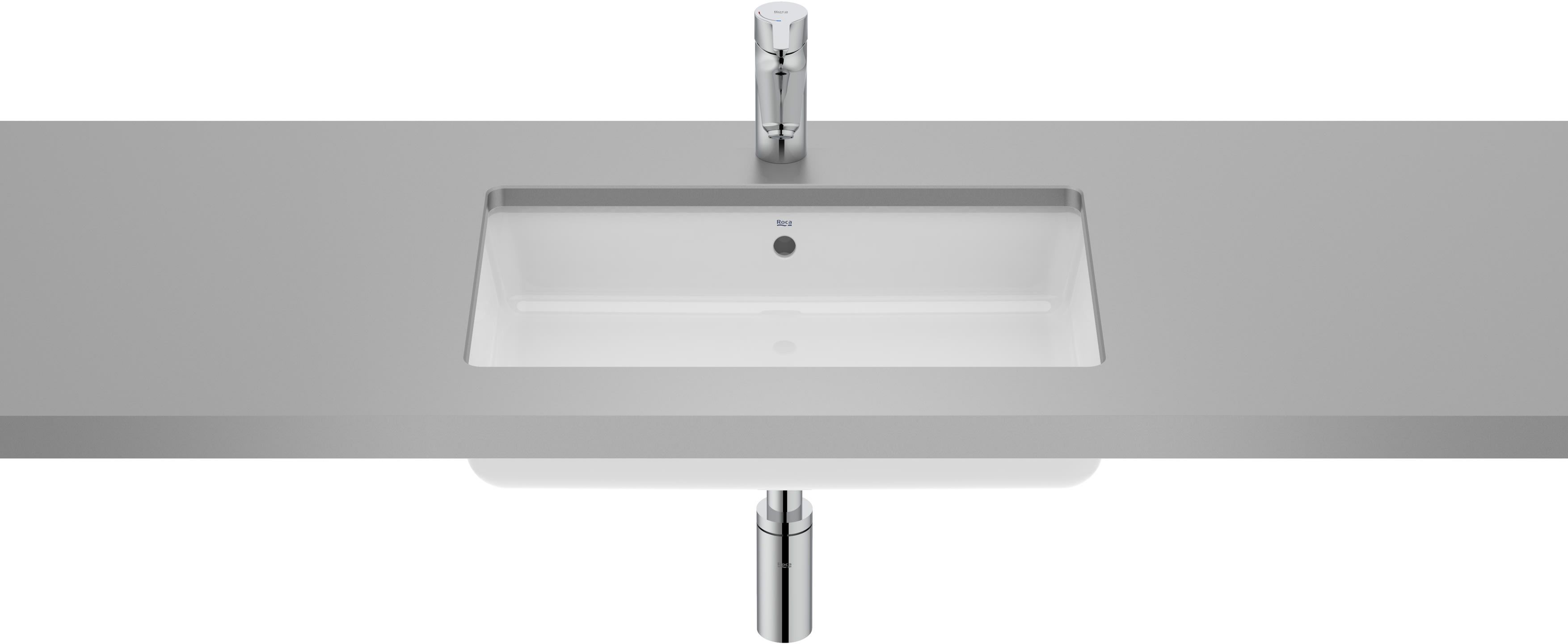 Roca Gap lavabo 55x35 cm rectangulaire sous-plinthe blanc A3270YF000