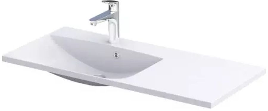 Oristo Amelia lavabo 100.2x46 cm rectangulaire de meuble blanc UME-AM-100-92-L