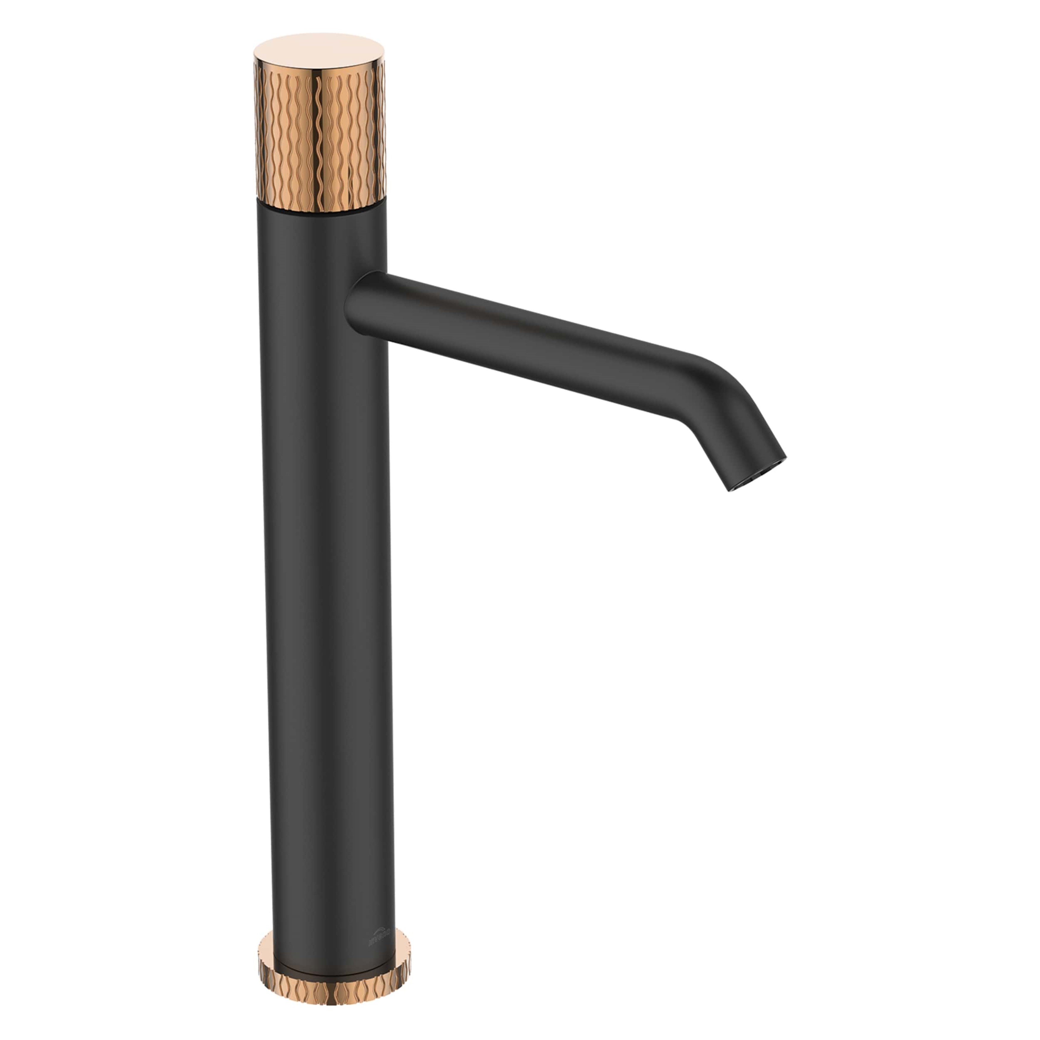 Invena Moonlight mitigeur de lavabo sur pied noir-doré BU77W14