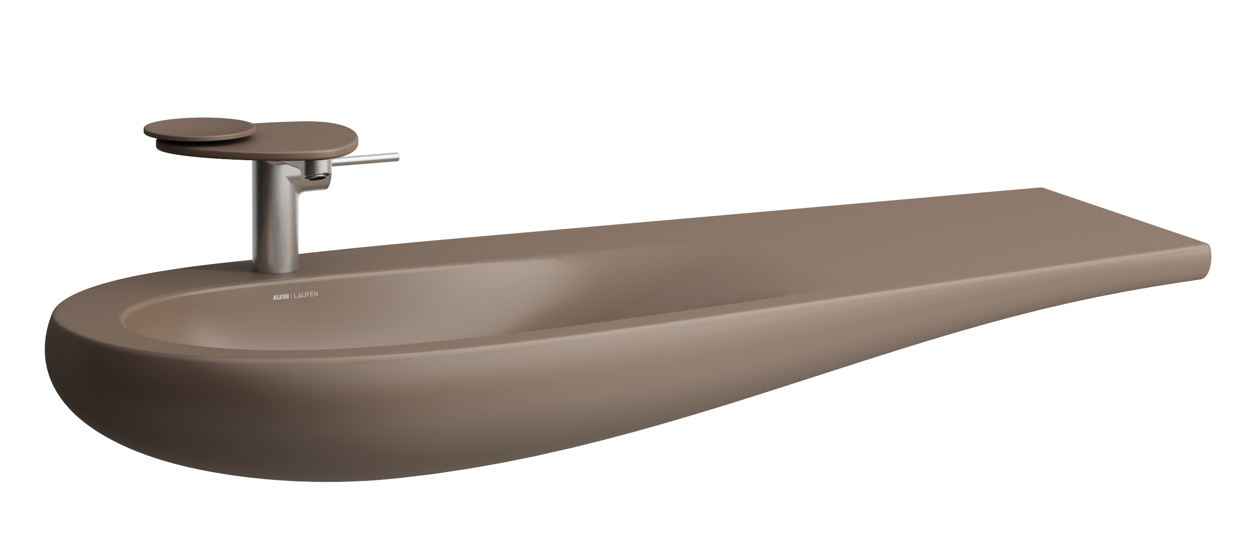 Laufen Il Bagno Alessi lavabo 120x50 cm classique-de meuble marron/beige mat H8149731881091