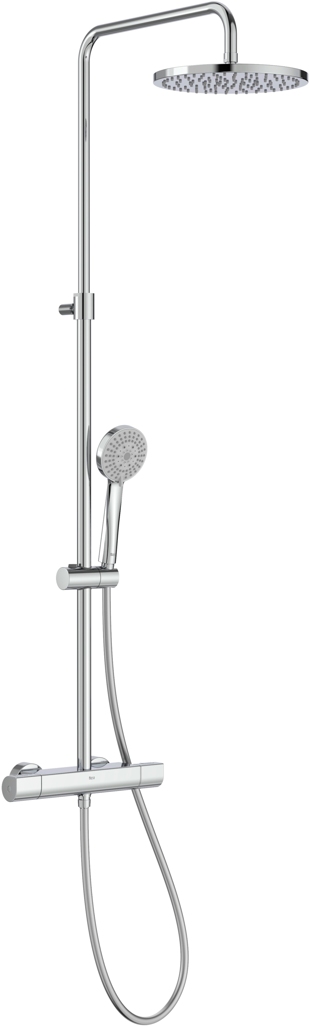 Roca Even-t Round ensemble de douche mural avec thermostat oui chrome A5A9A2EC00