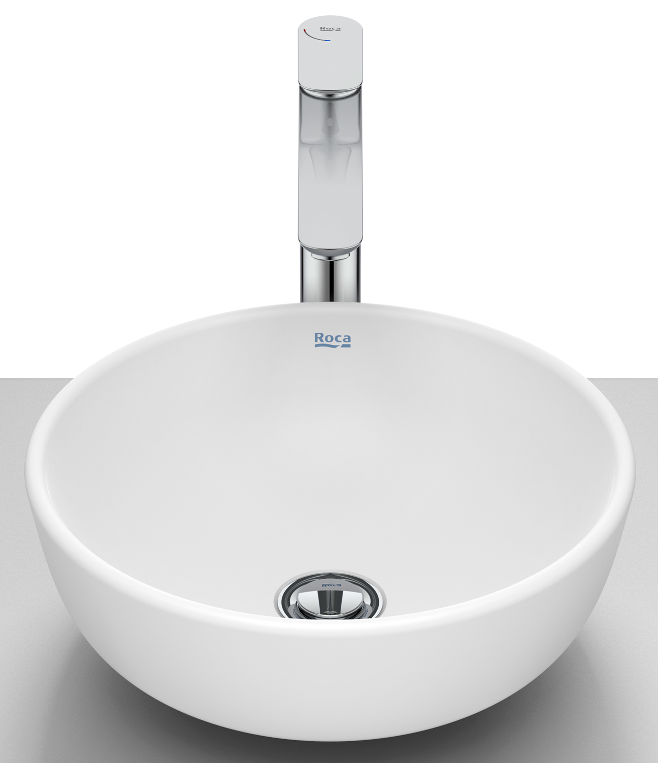 Roca Optica lavabo 35.2x35.2 cm ronde à poser blanc A327C12620