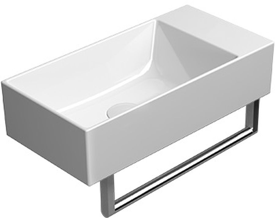 GSI Kube X lavabo 50x25 cm rectangulaire classique-à poser blanc brillant 9486011