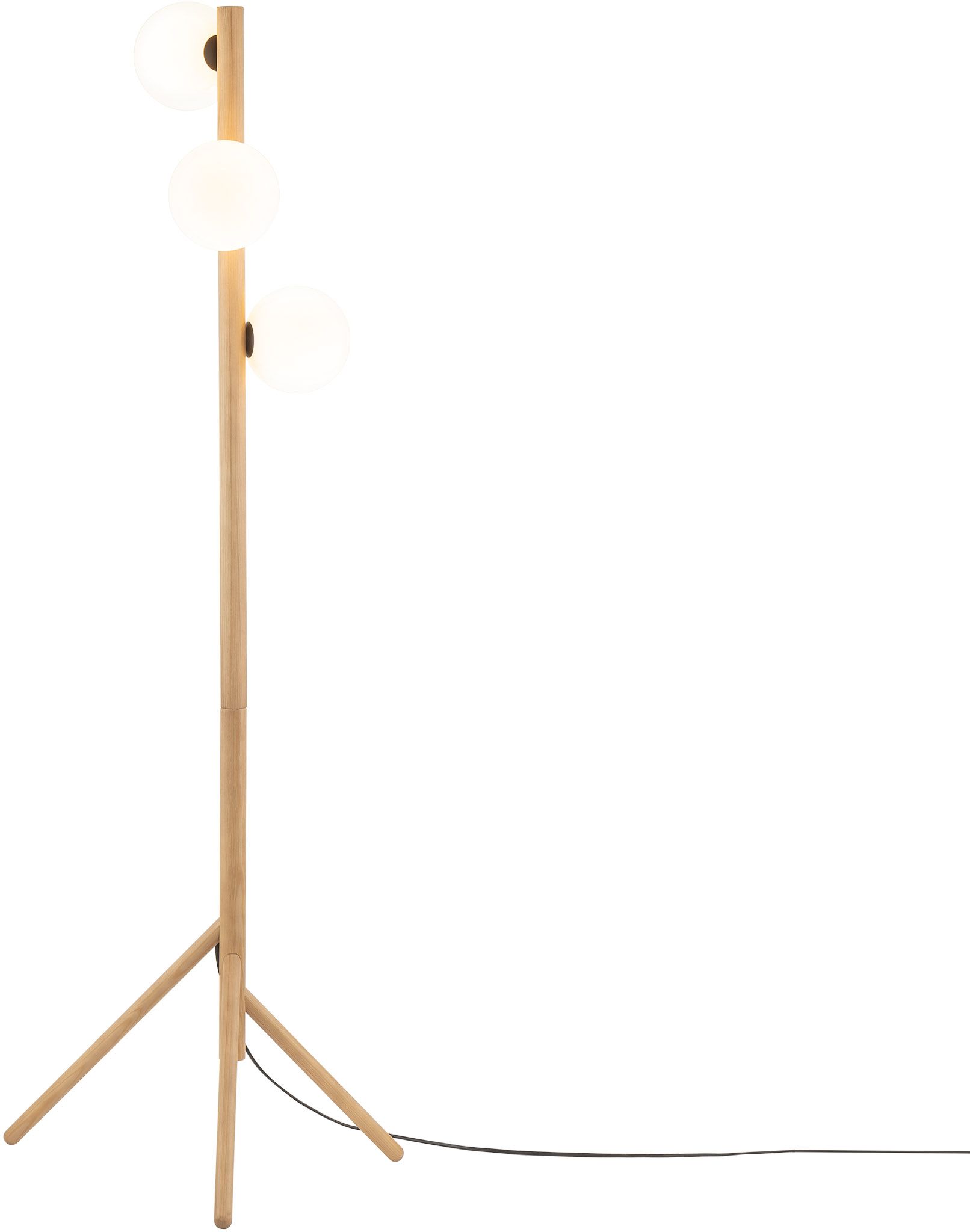 TK Lighting Estera Wood lampadaire 3x6 W blanc 5809