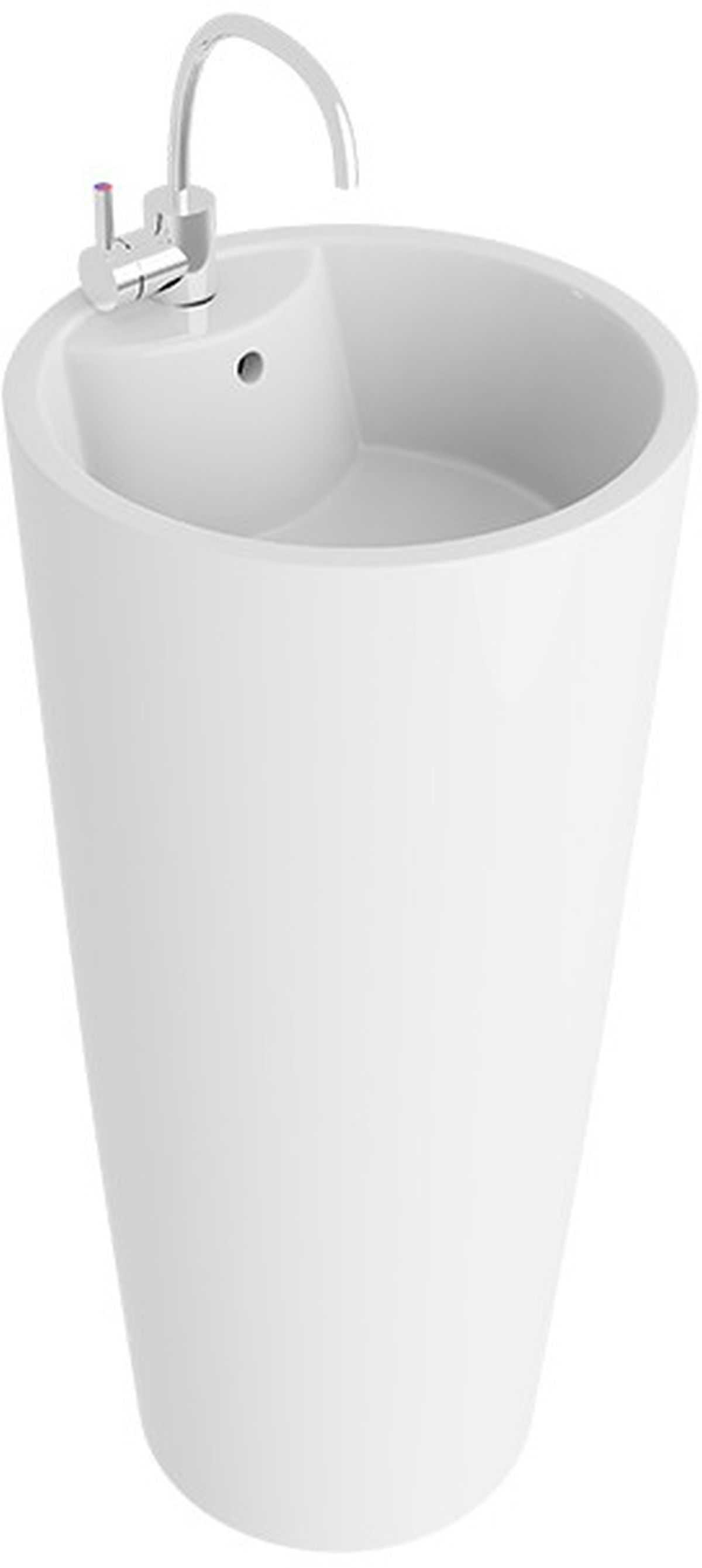 LaVita Uvas lavabo 40x40 cm ronde autoportante blanc 5900378334408