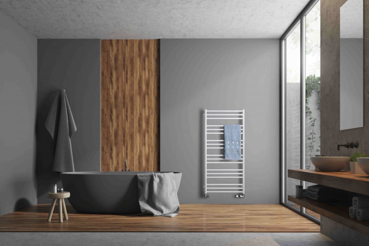P.M.H. Sorano radiateur de salle de bain décoratif 121x60 cm blanc SN4W