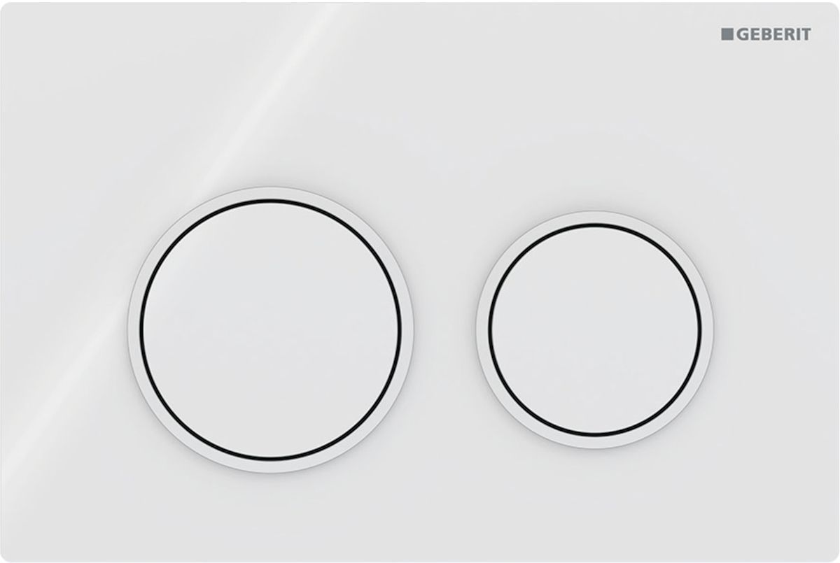 Geberit Omega20 bouton de chasse d'eau pour WC blanc 115.085.11.1