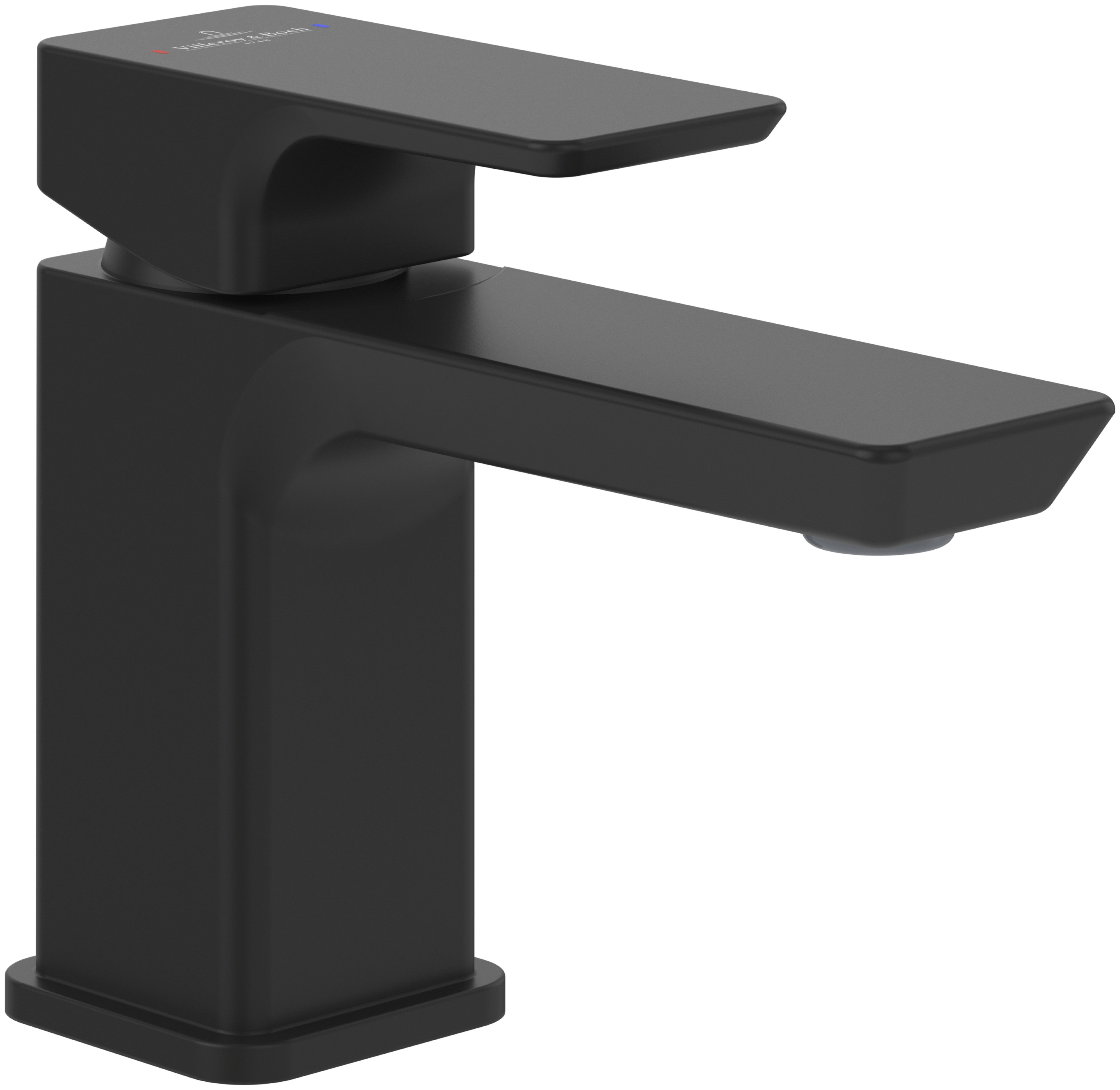 Villeroy & Boch Subway 3.0 mitigeur de lavabo sur pied noir TVW112001001K5