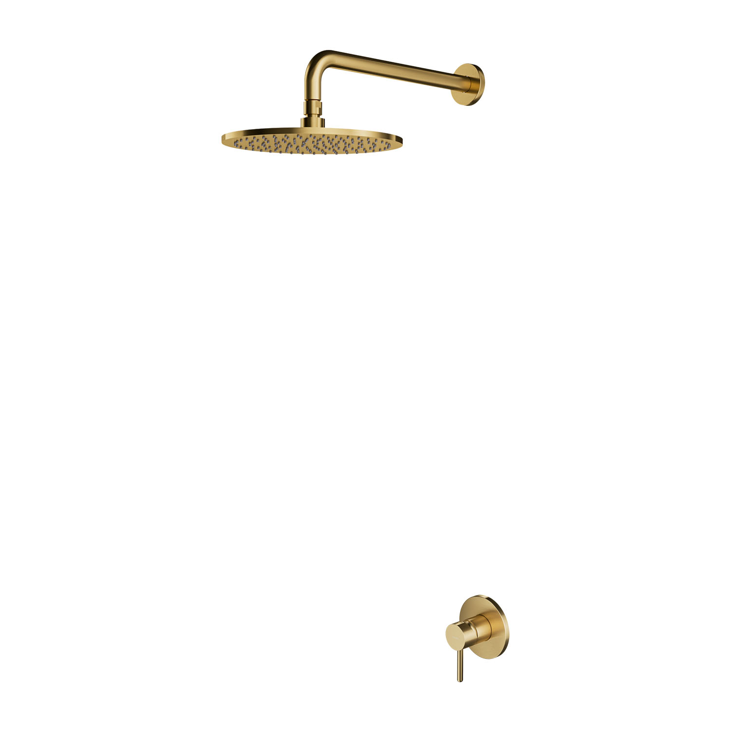 Omnires Y ensemble de douche encastré avec douche pluie doré SYSY36GLB