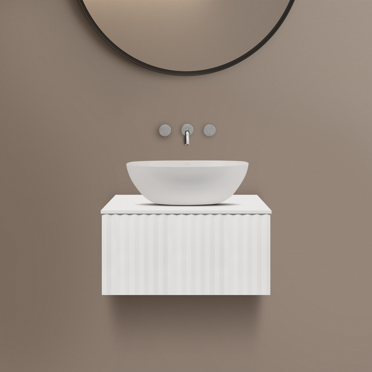 Ksuro 02 plan de travail suspendu 60.3x46.9 cm blanc 53002000