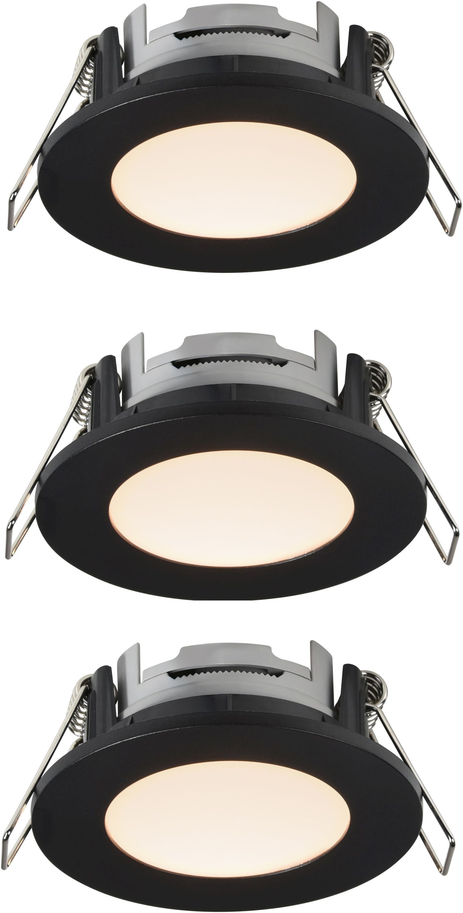 Nordlux Leonis spot encastré 3x4.5 W noir 49160103