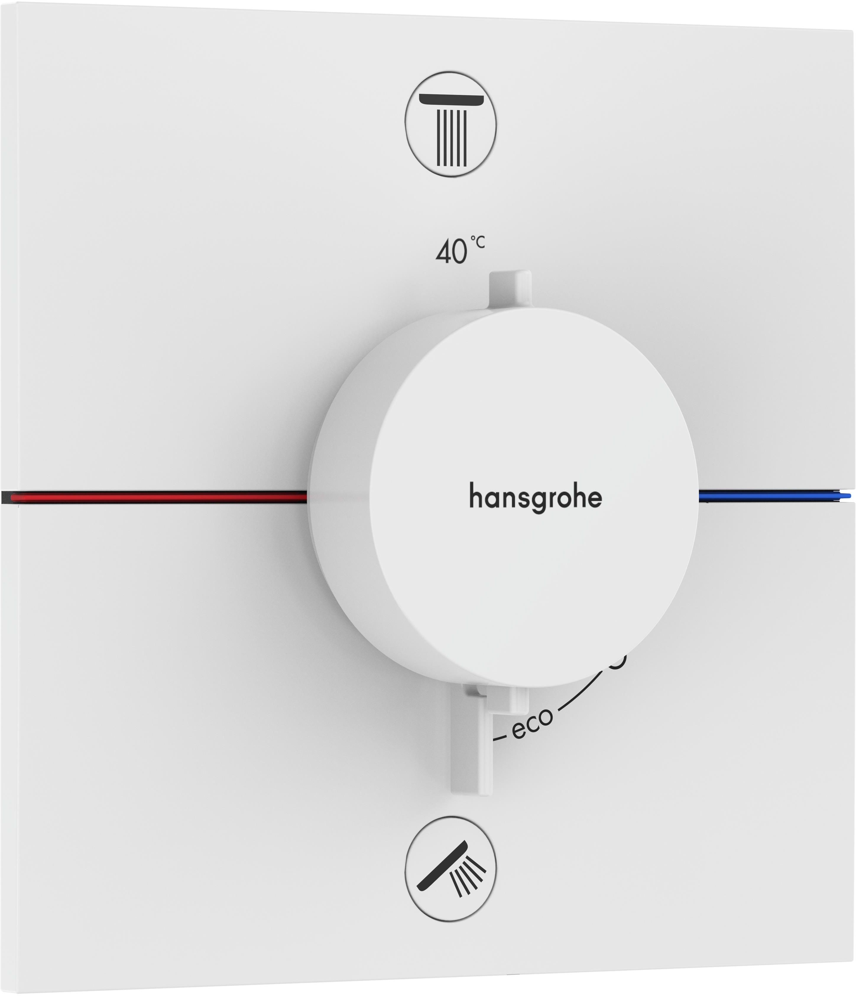 Hansgrohe ShowerSelect Comfort E mitigeur bain-douche encastrée avec thermostat blanc 15572700