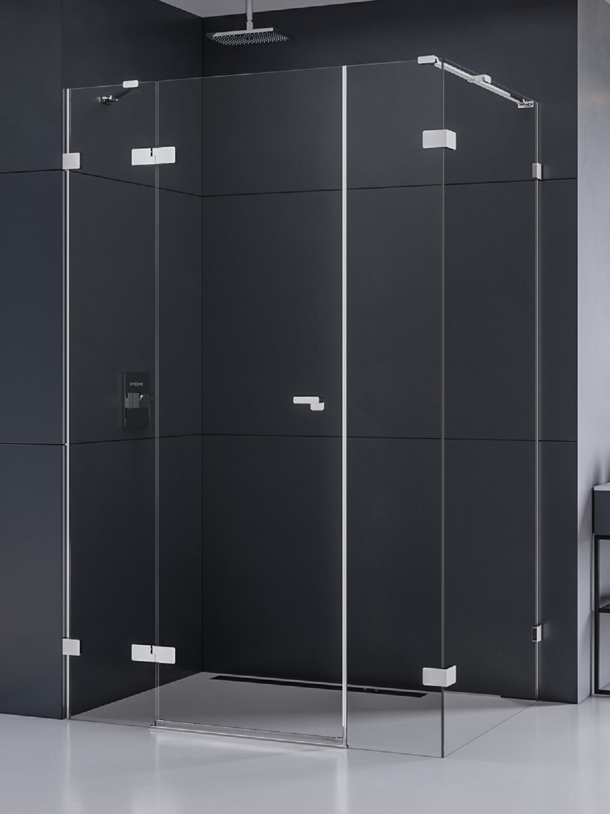 New Trendy Eventa kabina prysznicowa 130x100 cm prostokątna lewa chrom/szkło przezroczyste EXK-4567