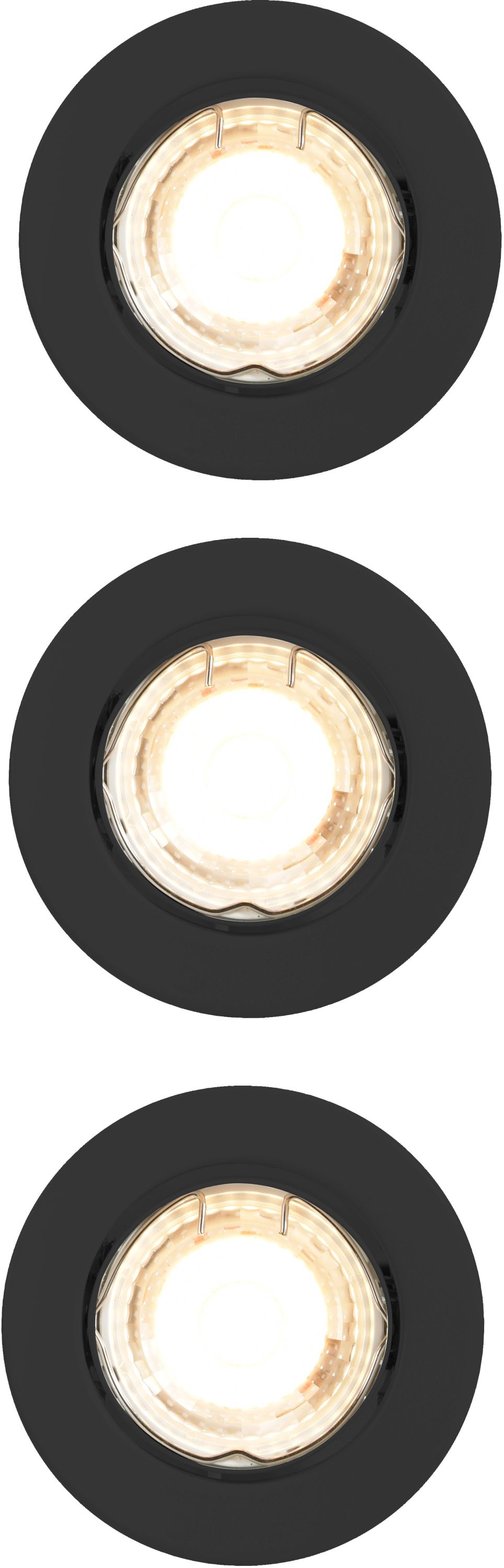 Nordlux Canis spot encastré 3x4.7 W noir 49370103