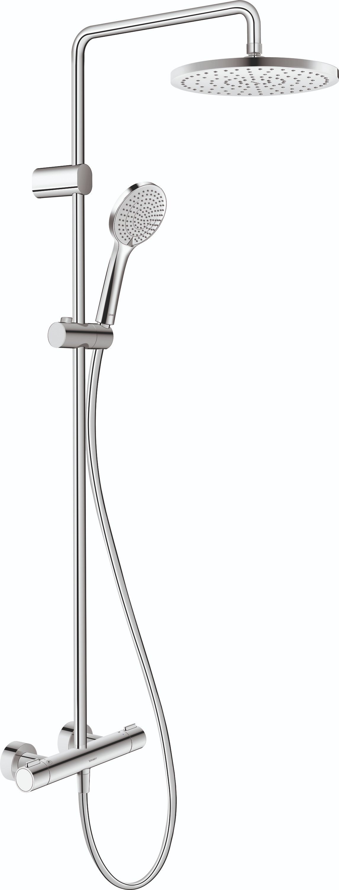 Duravit Shower Systems ensemble de douche mural avec thermostat chrome TH4280008010