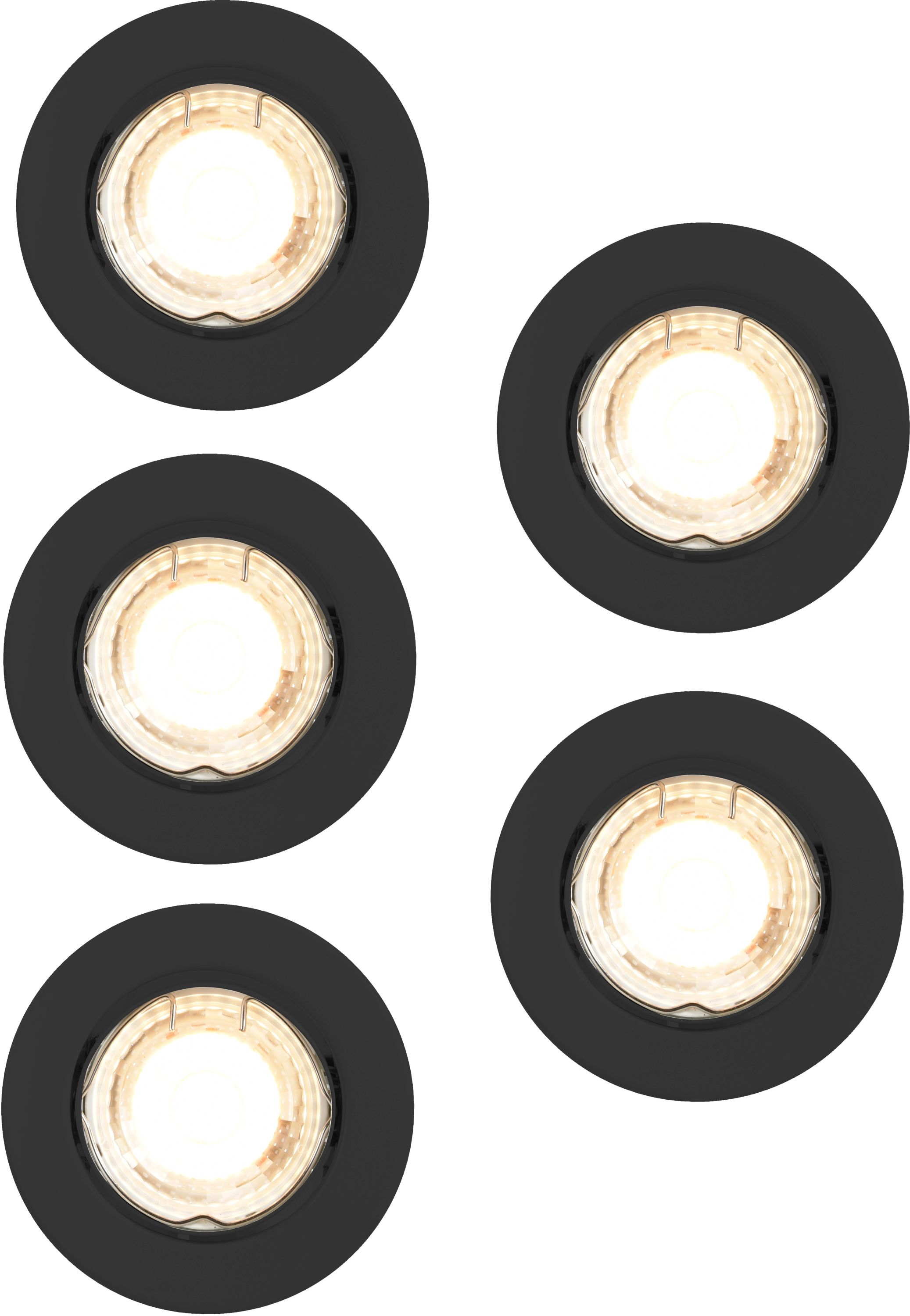 Nordlux Canis spot encastré 5x4.7 W noir 49750103