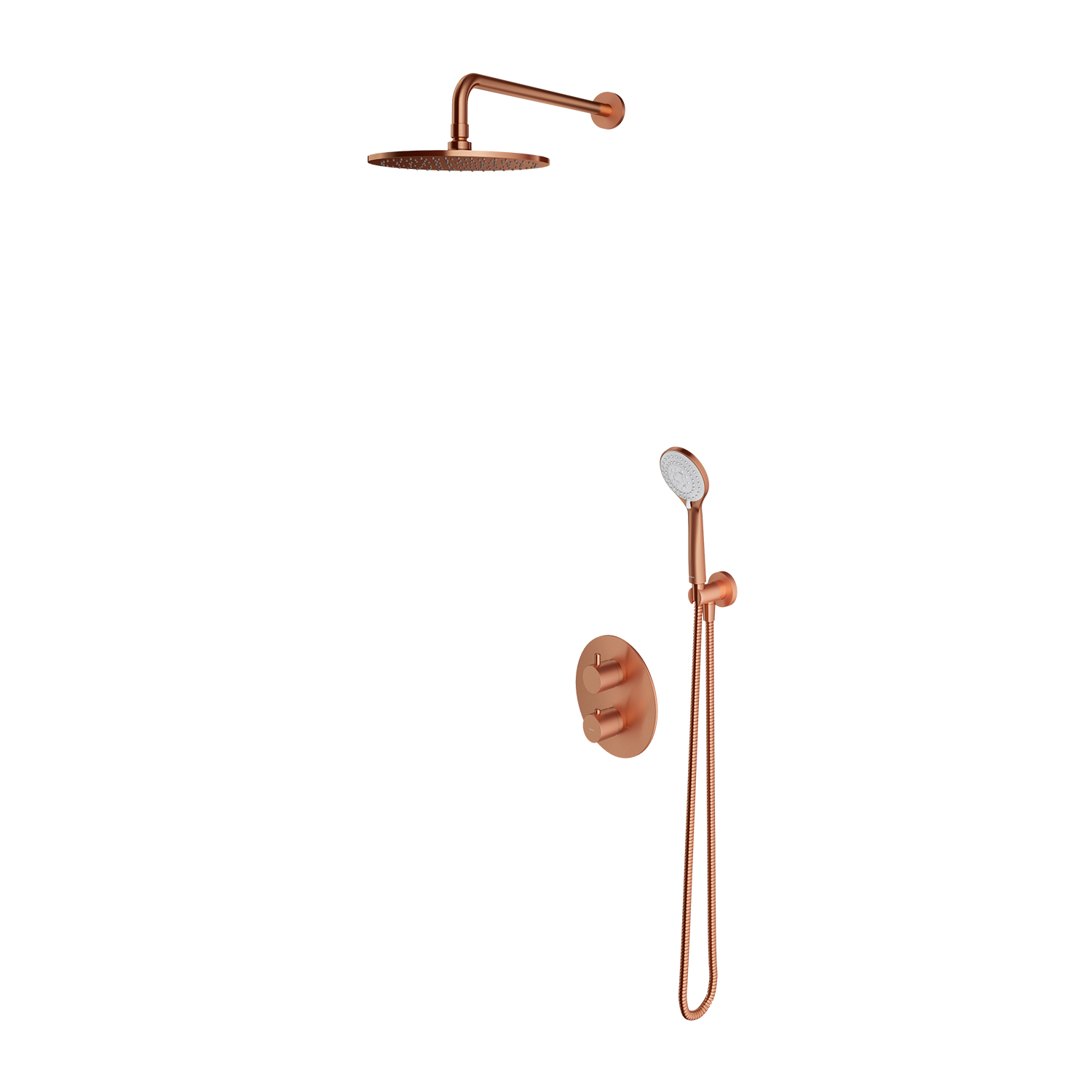 Omnires Y ensemble de douche encastré avec thermostat oui cuivre SYSYT05CPB