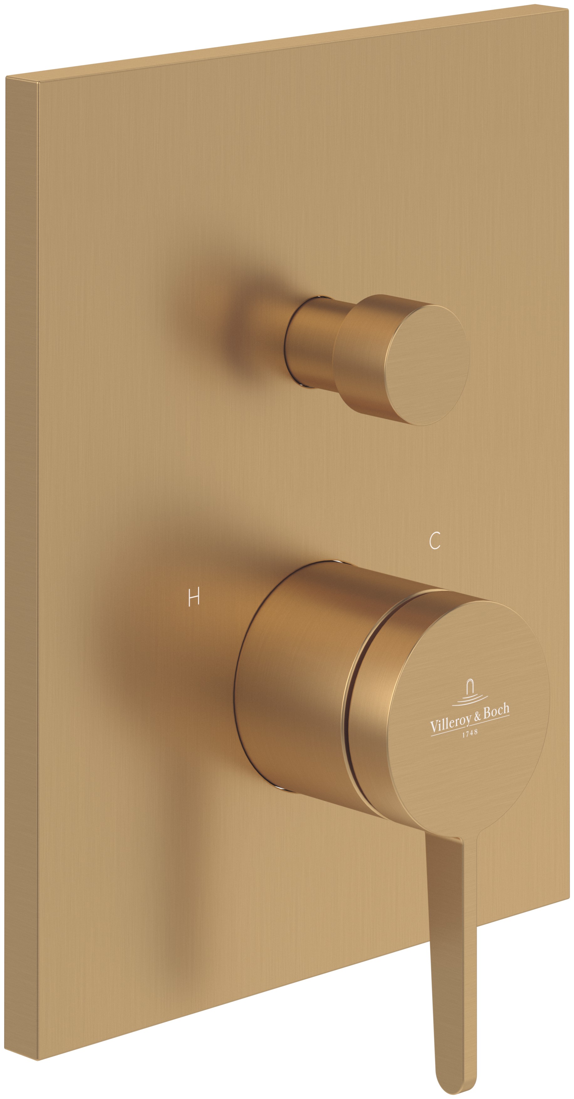 Villeroy & Boch Conum mitigeur bain-douche encastrée doré TVT12700100076