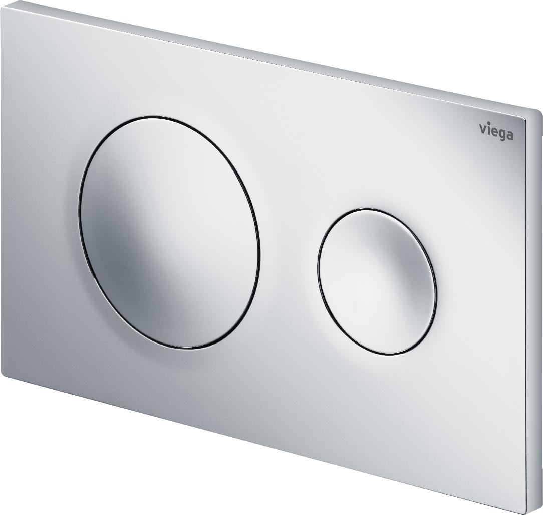 Viega Visign bouton de chasse d'eau pour WC acier 773786