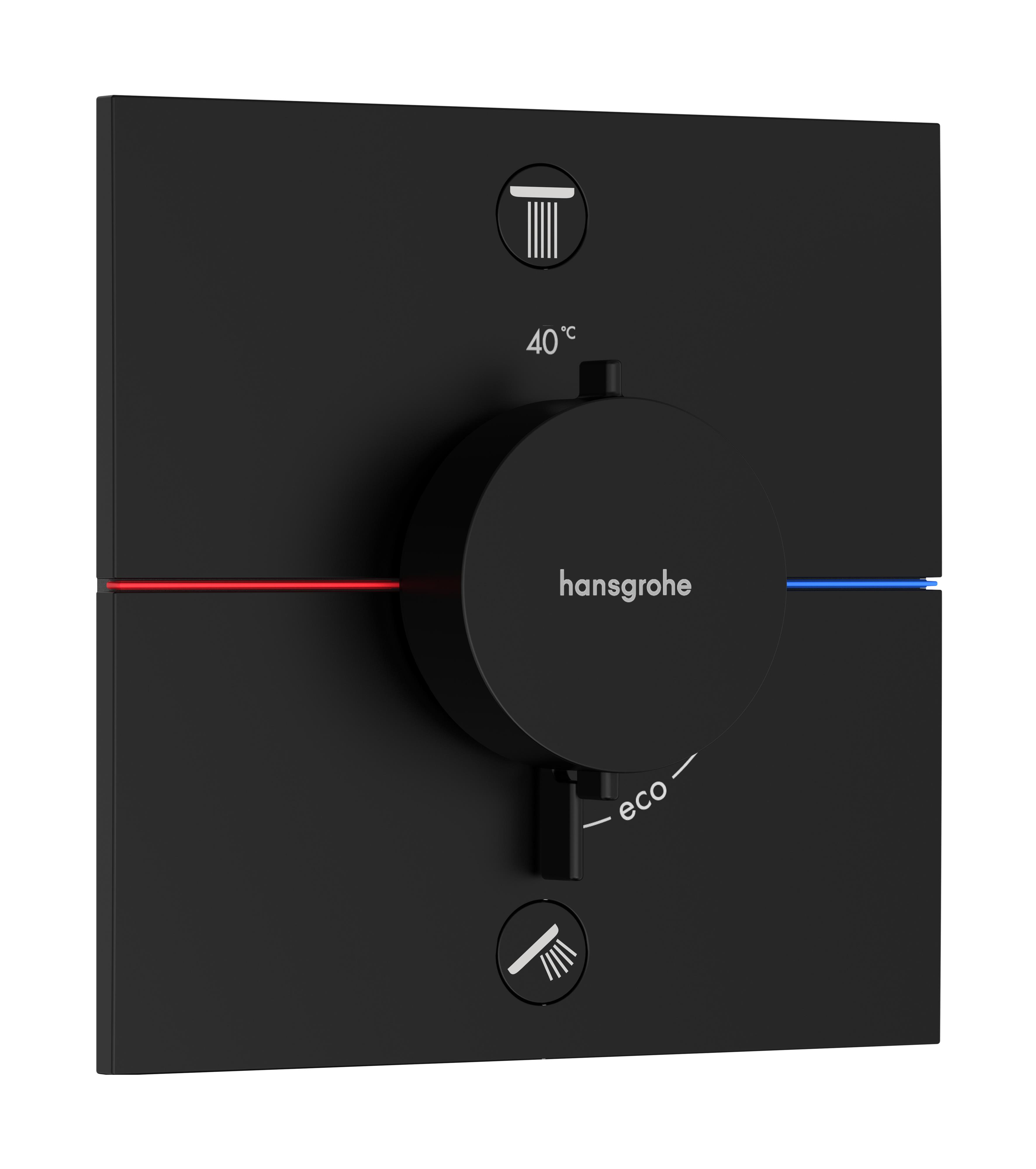 Hansgrohe ShowerSelect Comfort E mitigeur bain-douche encastrée avec thermostat noir 15578670