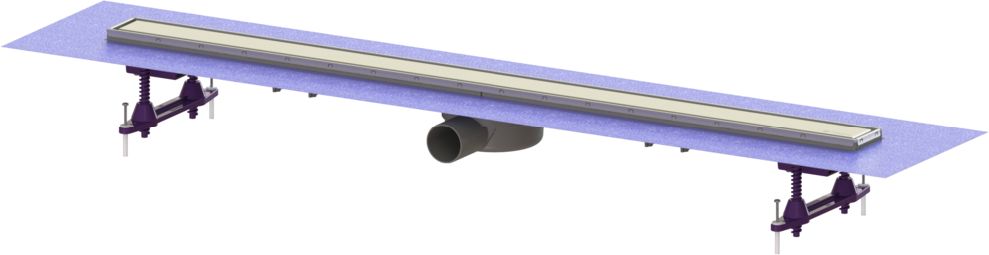Kessel Linearis Compact drain de douche 115 cm acier 45600.67FM