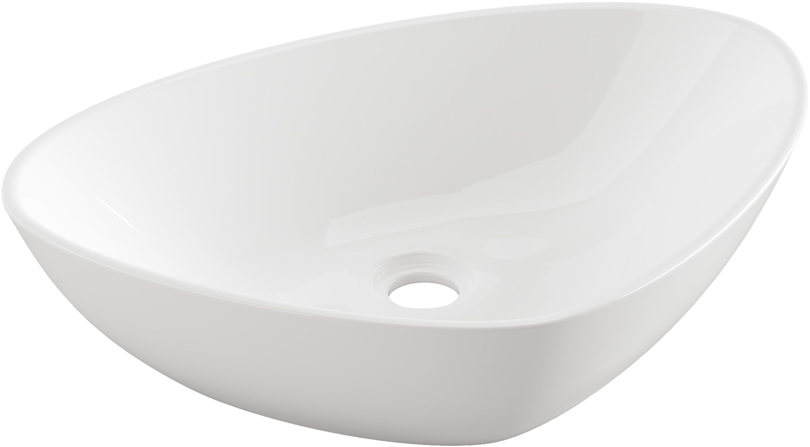 Invena Trigono lavabo 50x40.5 cm à poser blanc CE-58-001-W