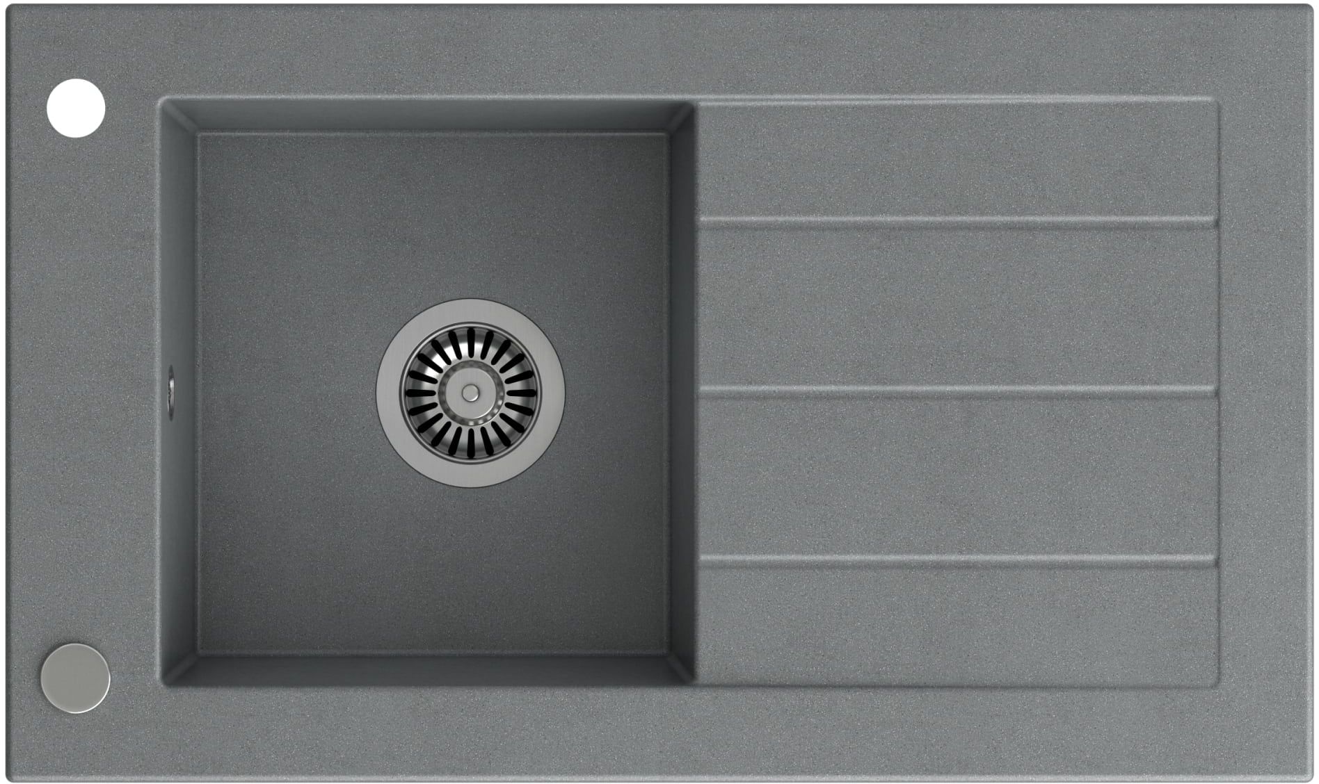 Quadron Will évier graniteq 77.2x46 cm gris/graphite/onyx HCQW7846SZK