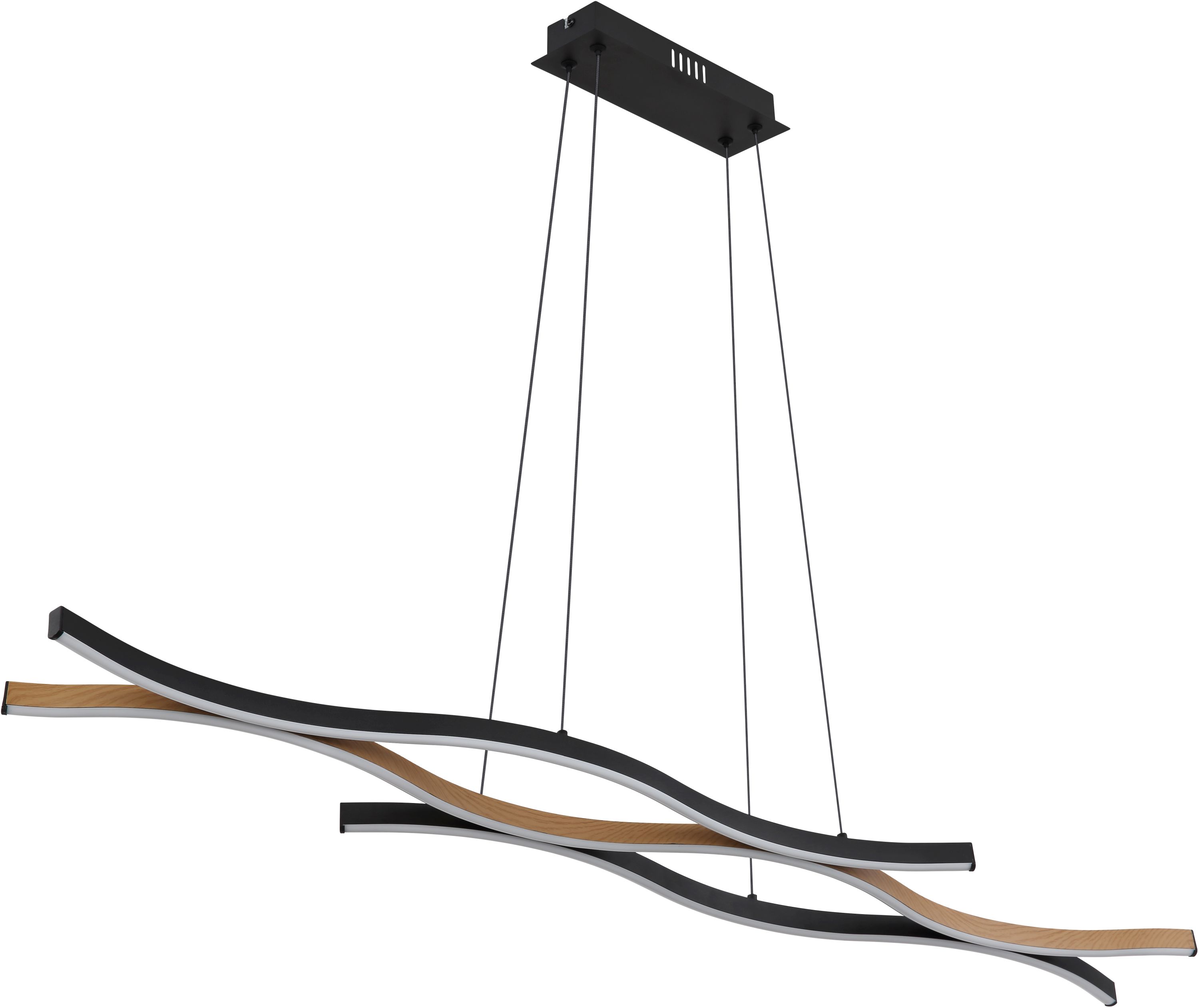 Globo Lighting Geronimo lampe suspendue 3x35 W noir-bois 67206HW