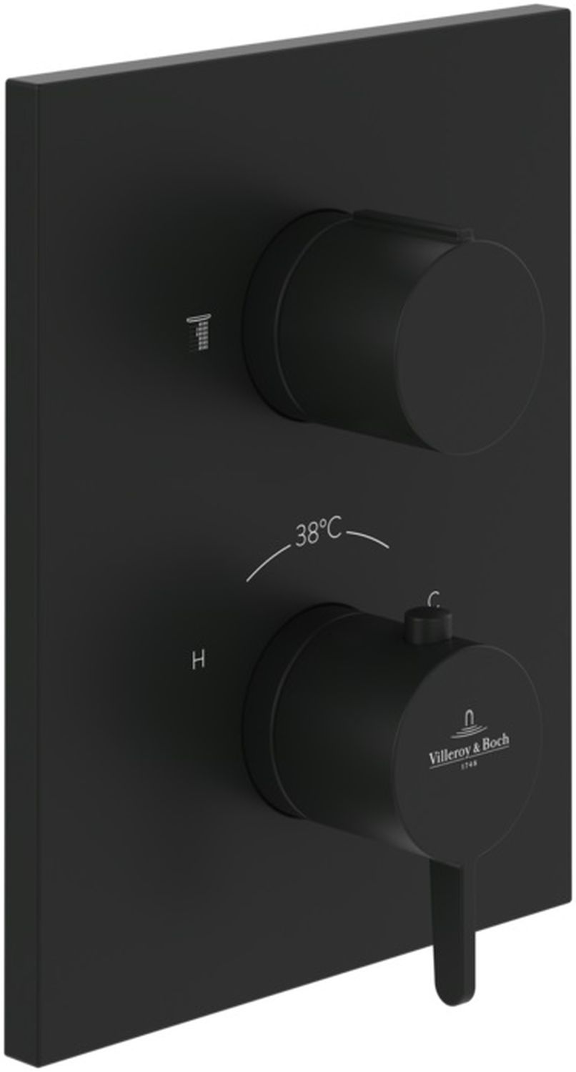 Villeroy & Boch Conum mitigeur bain-douche encastrée avec thermostat noir TVS127002000K5