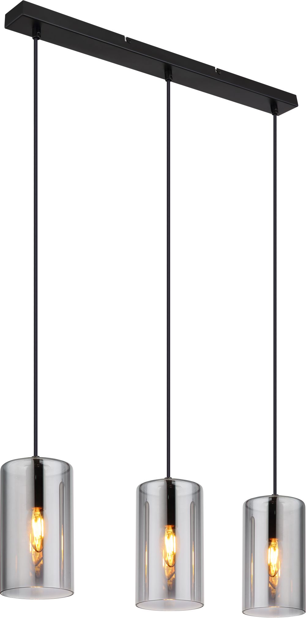 Globo Lighting Olly lampe suspendue 3x25 W noir-fumé 21002-3H