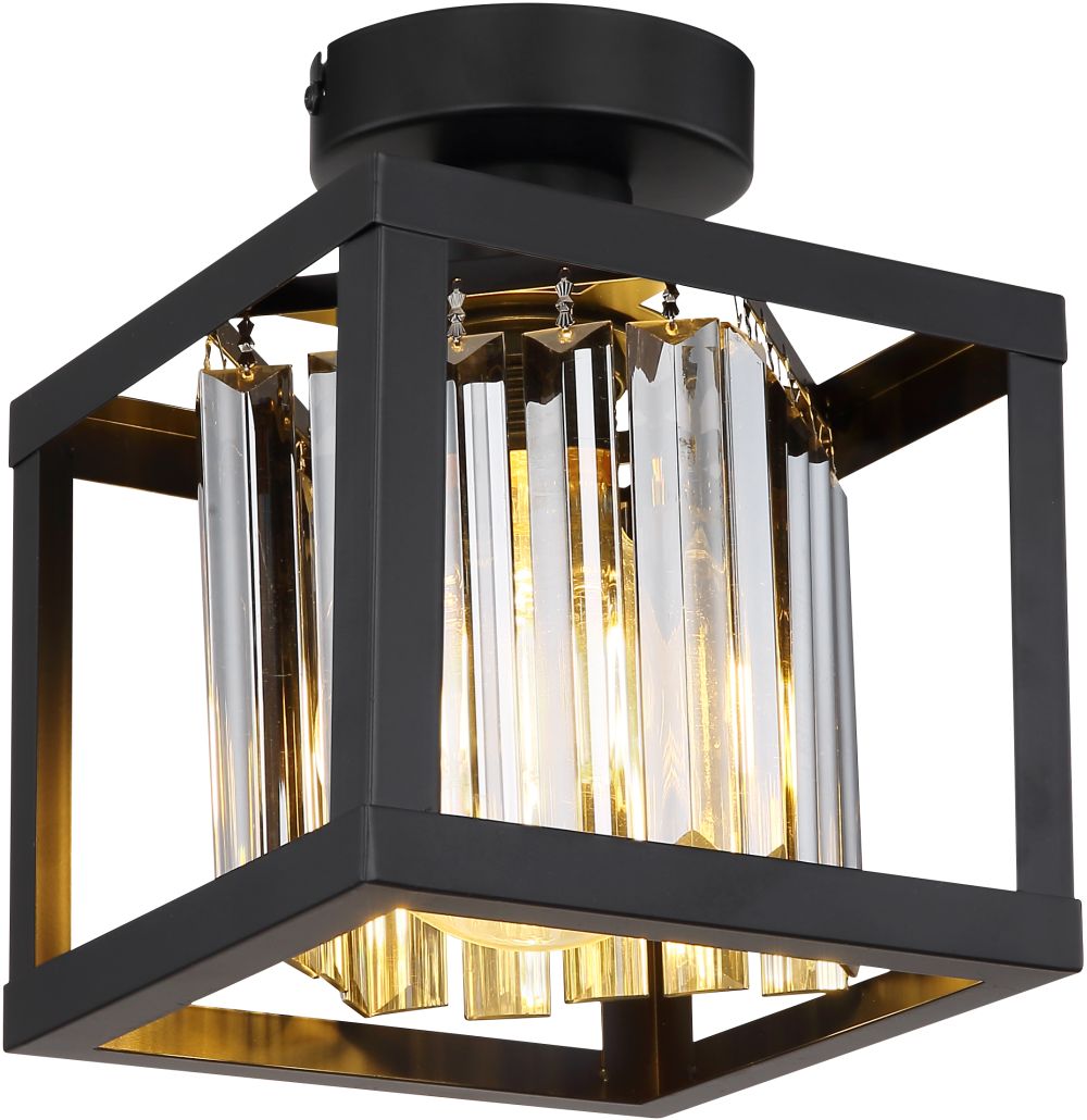Globo Lighting Mathilde plafonnier 1x40 W noir-fumé 15697D