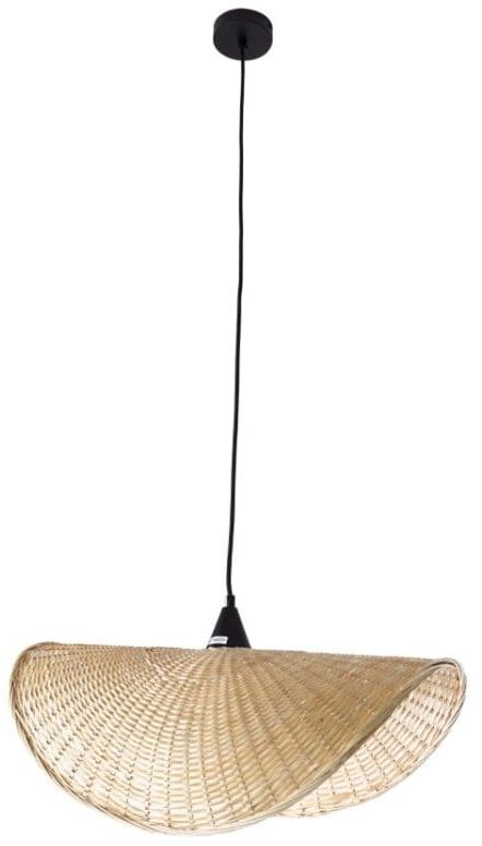 MaxLight Koshi lampe suspendue 1x60 W noir-rotin P0498