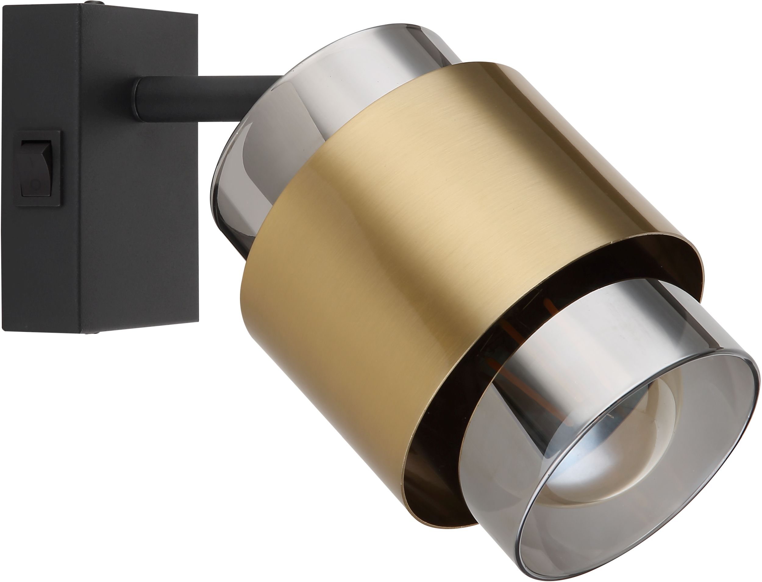 Globo Lighting Milley applique murale 1x40 W noir-laiton-fumé 15560-1