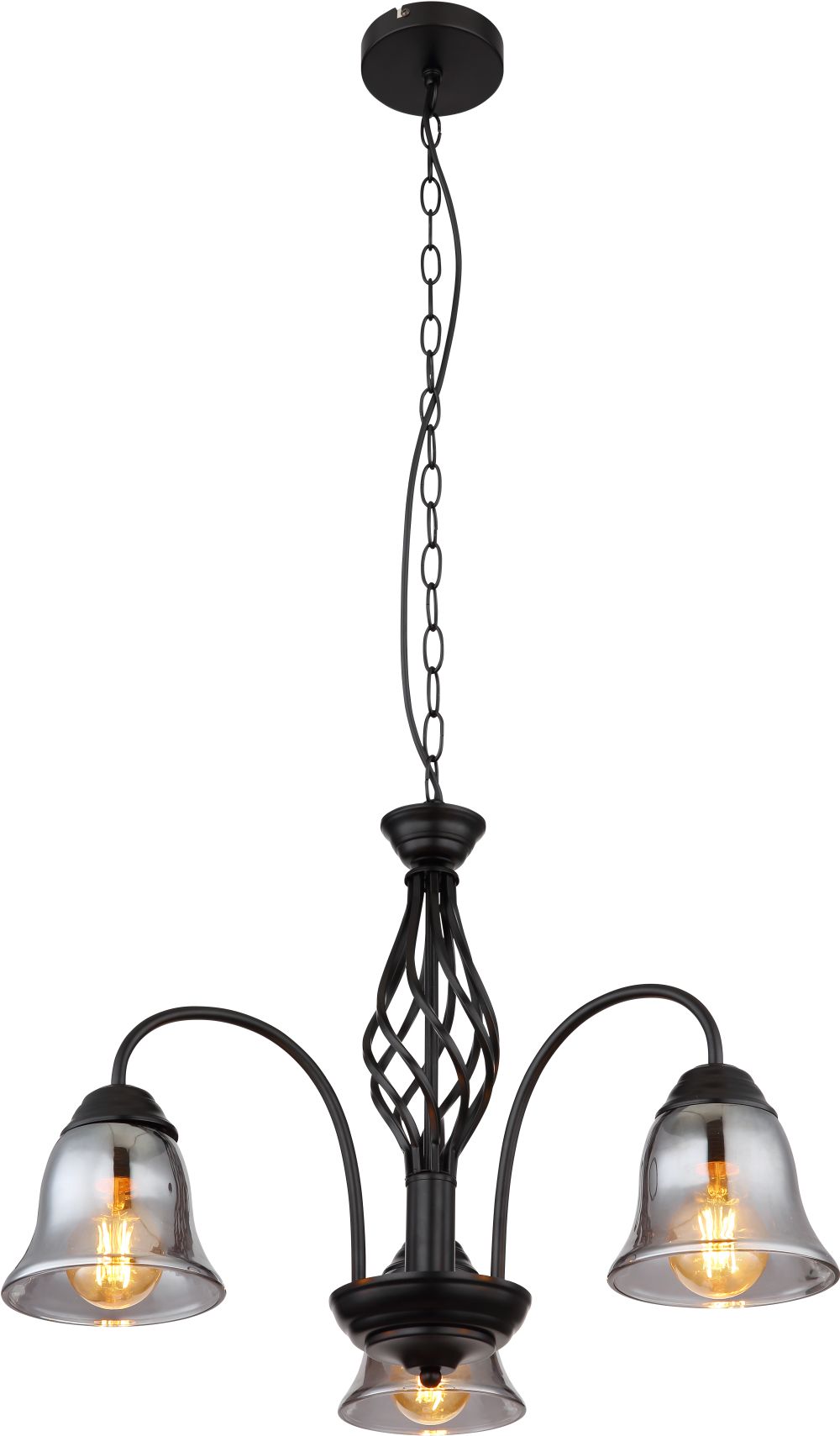 Globo Lighting Gonny lampe suspendue 3x60 W noir-fumé 60298-3H