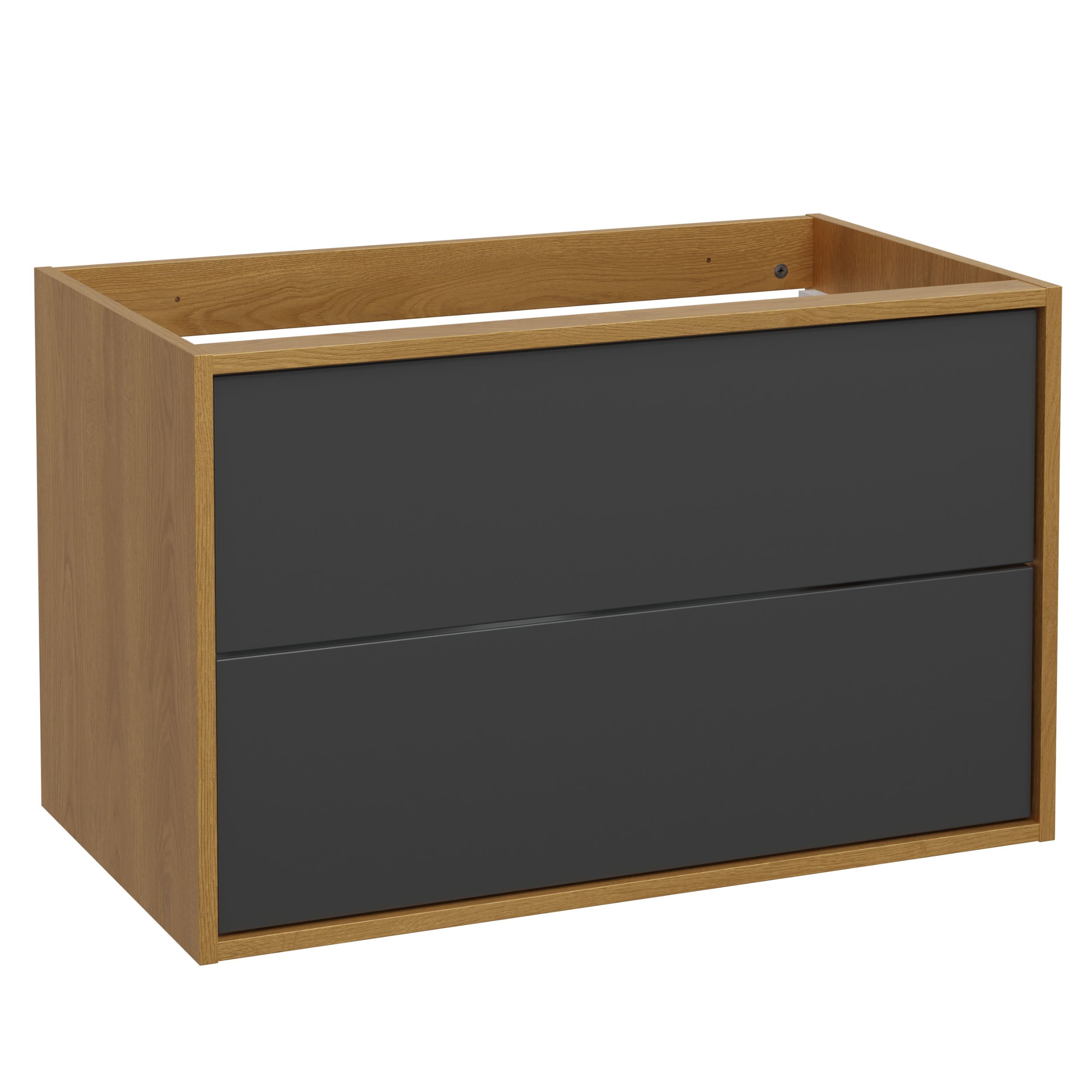 Strama Erin armoire 80x46x50 cm sous-lavabo suspendu noir-chêne 26.103.88