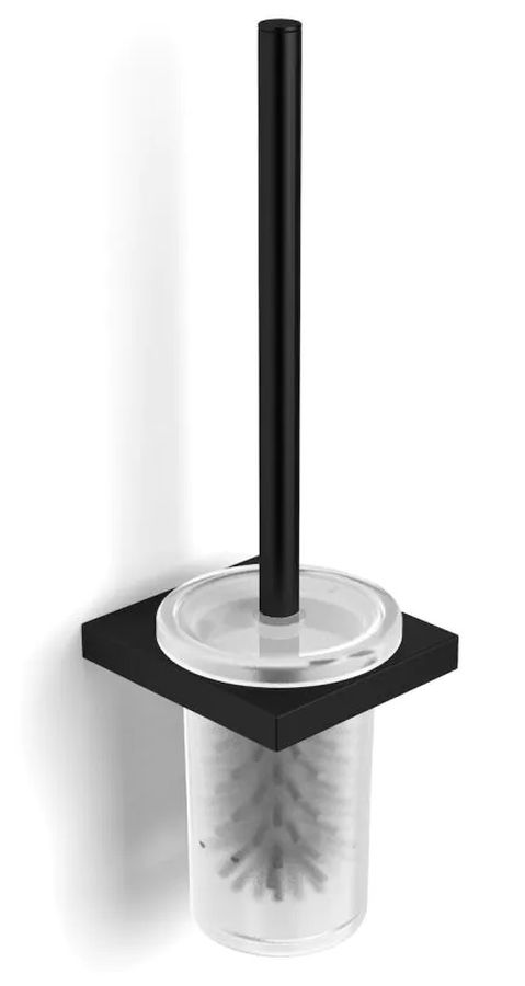 Stella Kobe brosse wc à visser verre-noir 10.430-B