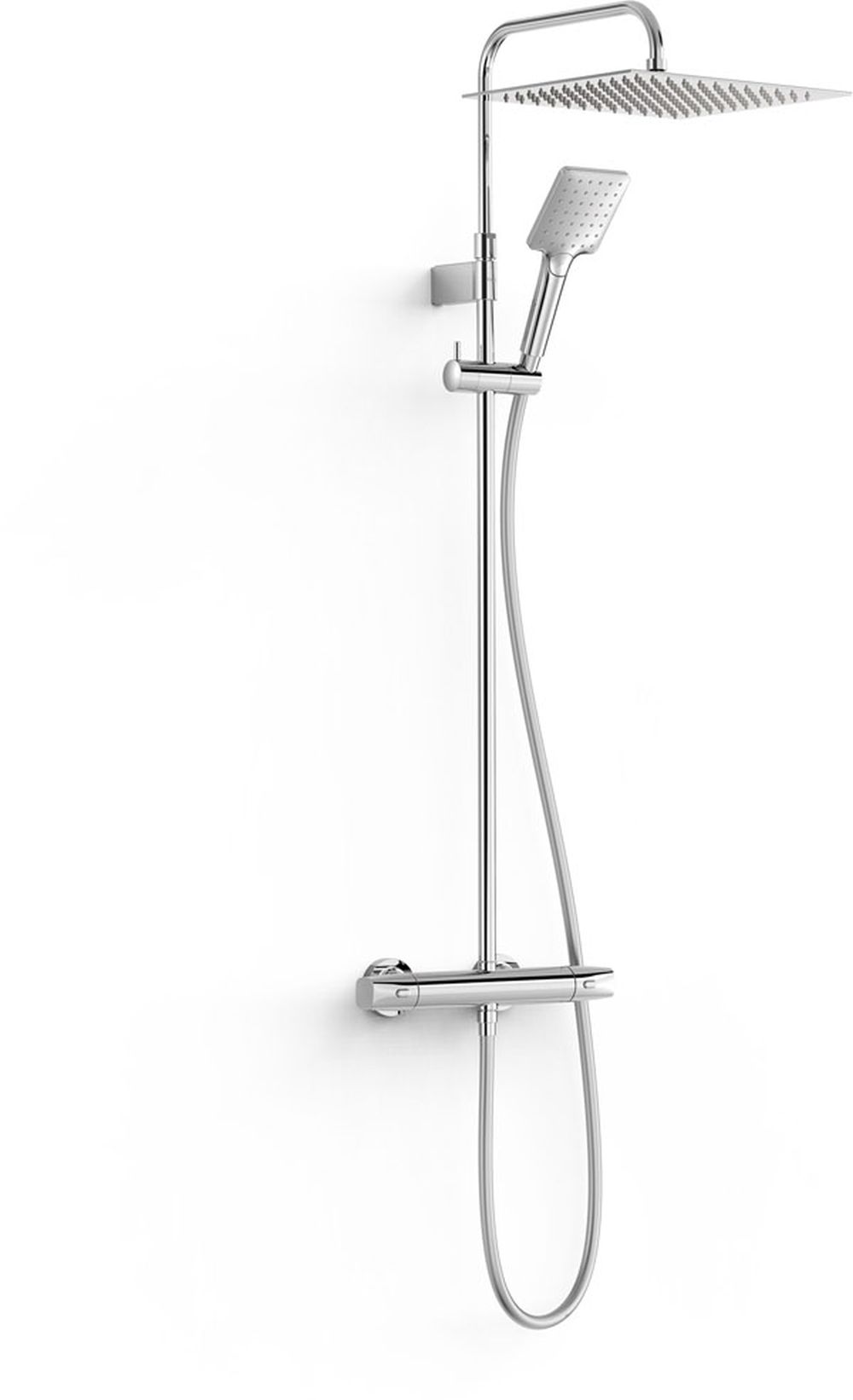 Tres Over-Wall ensemble de douche mural avec thermostat oui chrome 19038702