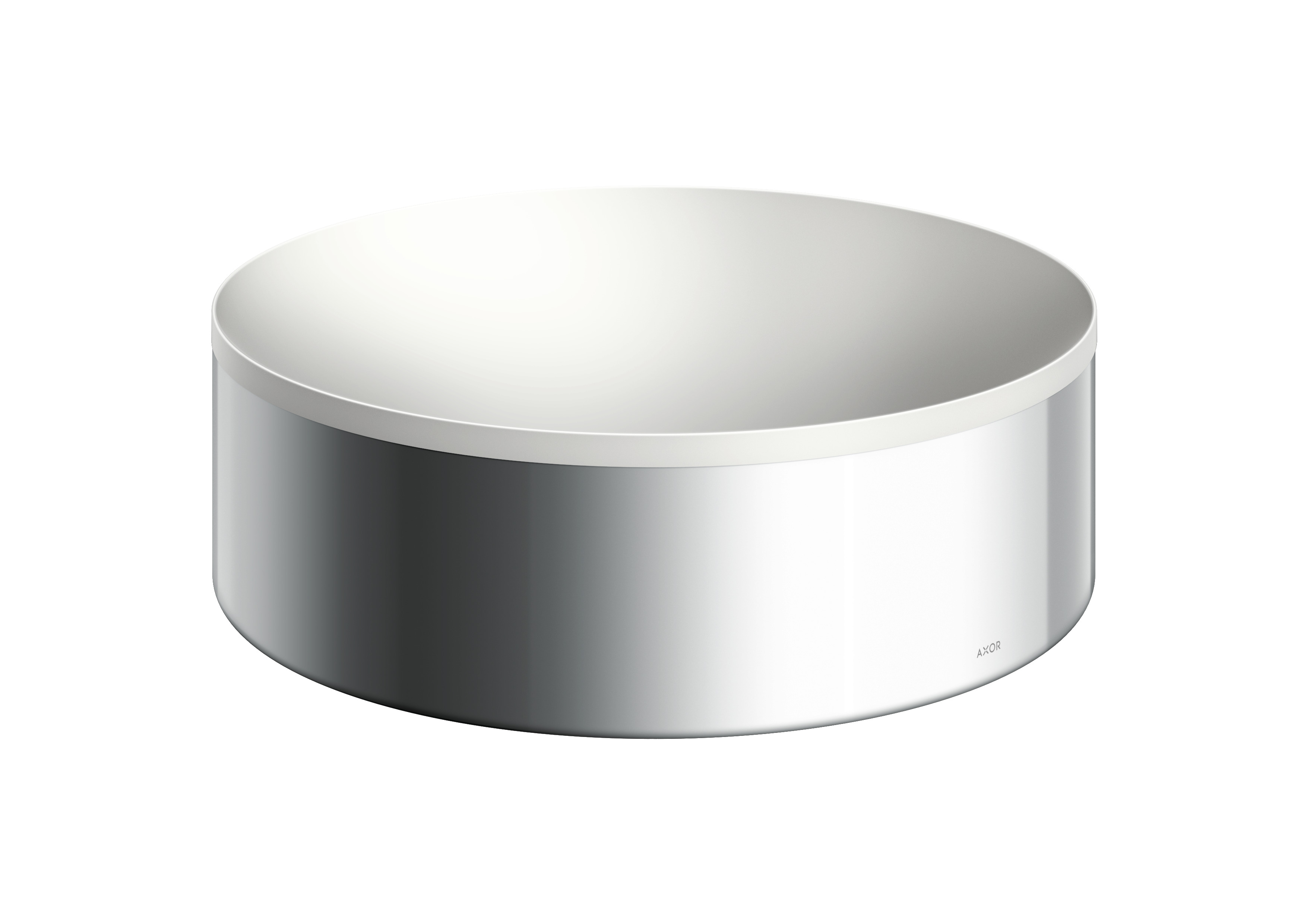 Axor Suite lavabo 30x30 cm ronde à poser blanc-argenté mat 42000000