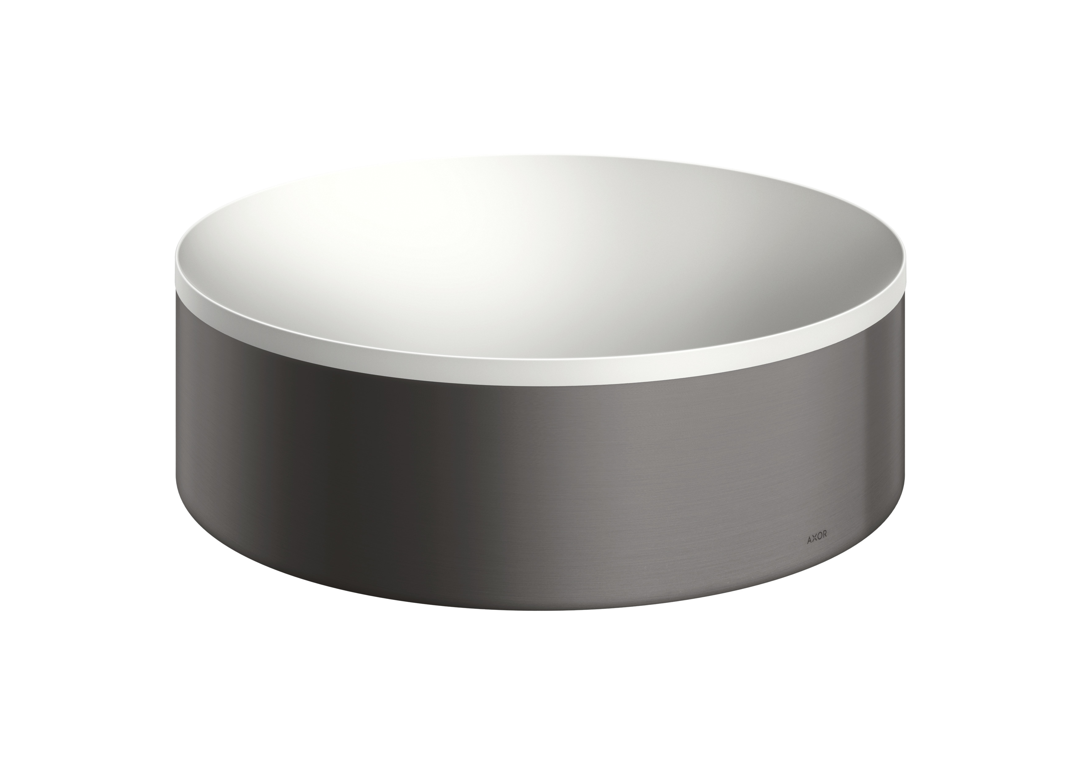 Axor Suite lavabo 30x30 cm ronde à poser blanc-noir mat 42000340