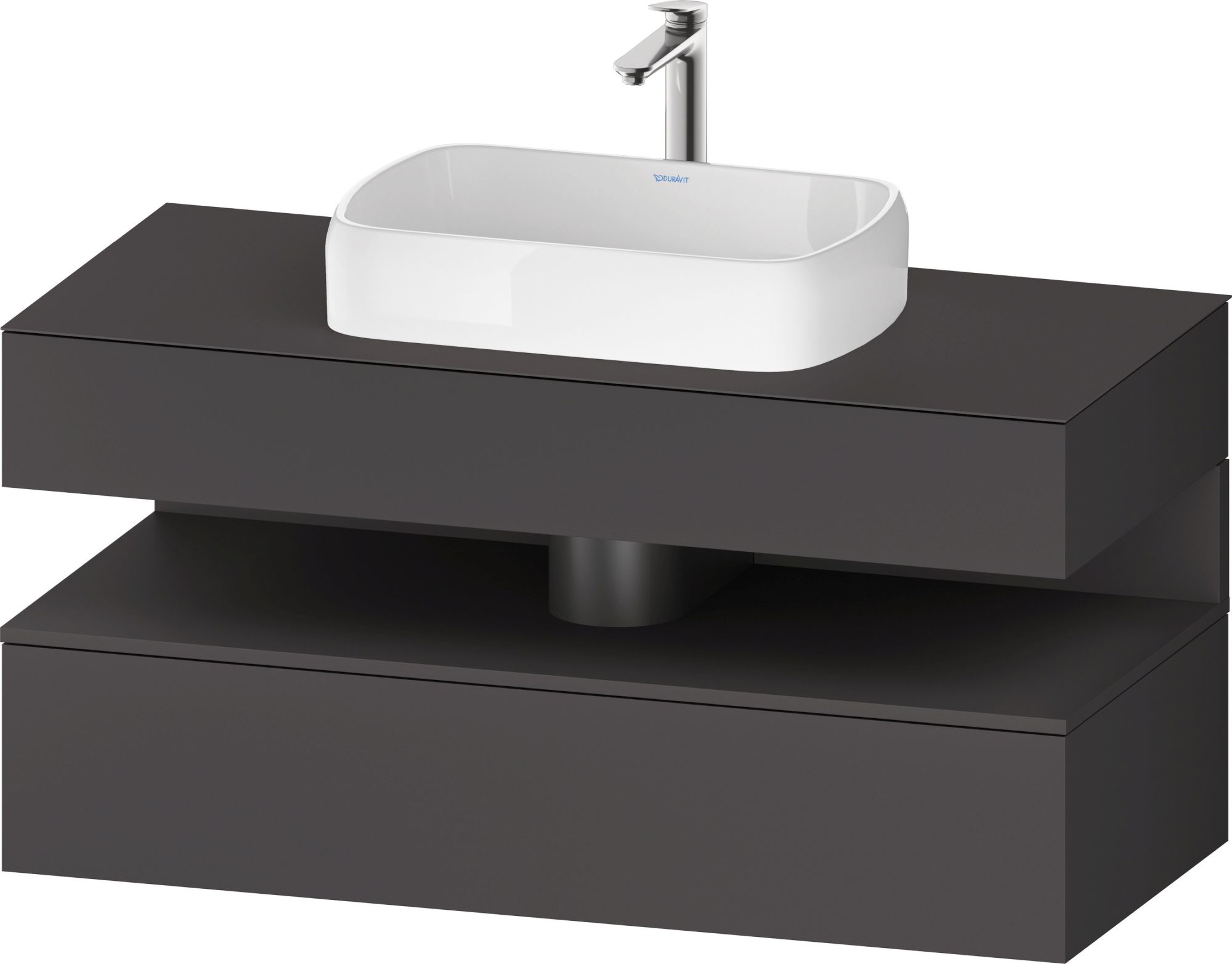 Duravit Qatego armoire 120x55x60 cm sous-lavabo suspendu graphite QA4732049490010
