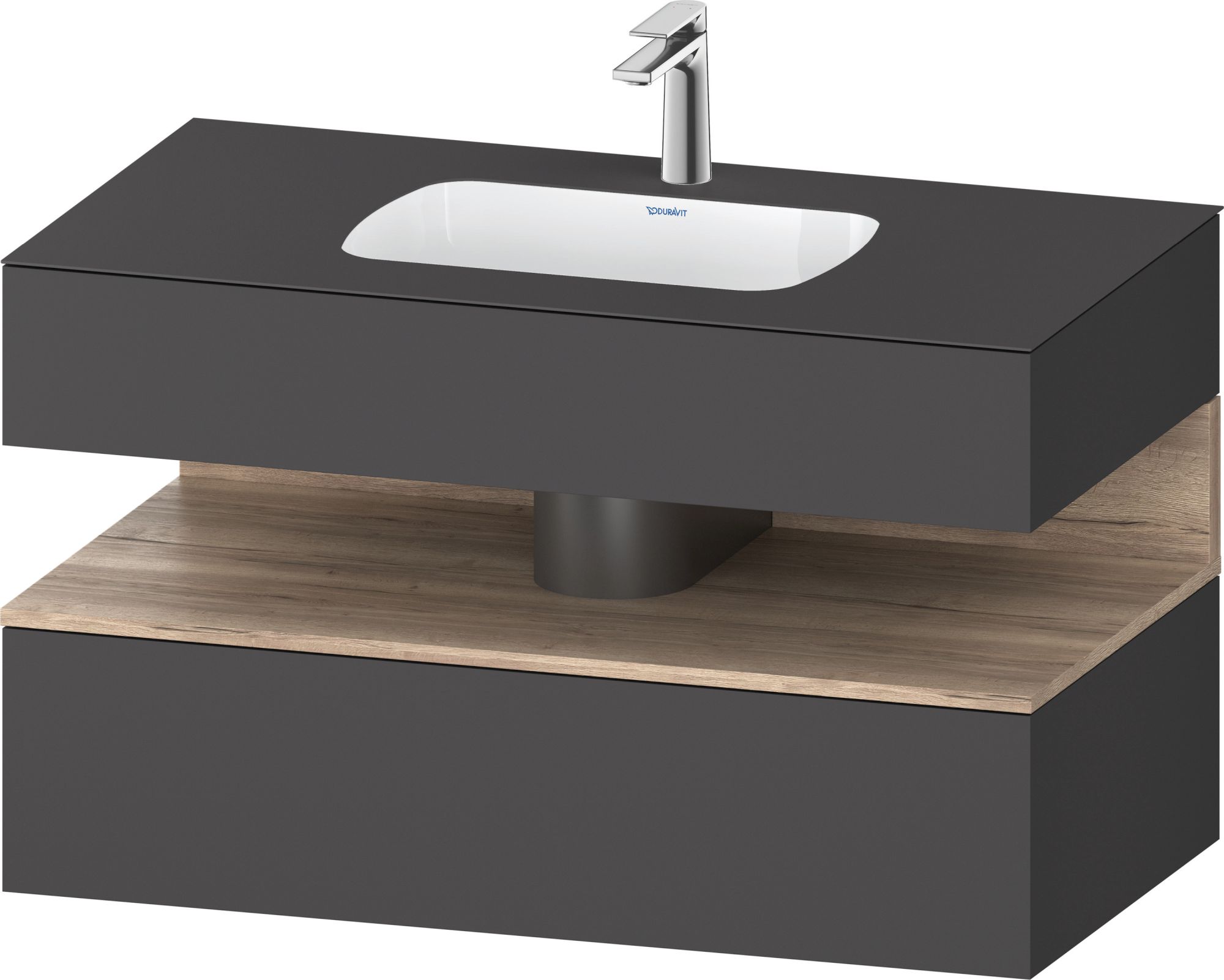 Duravit Qatego lavabo avec meuble 100 cm chêne QA4786055490010