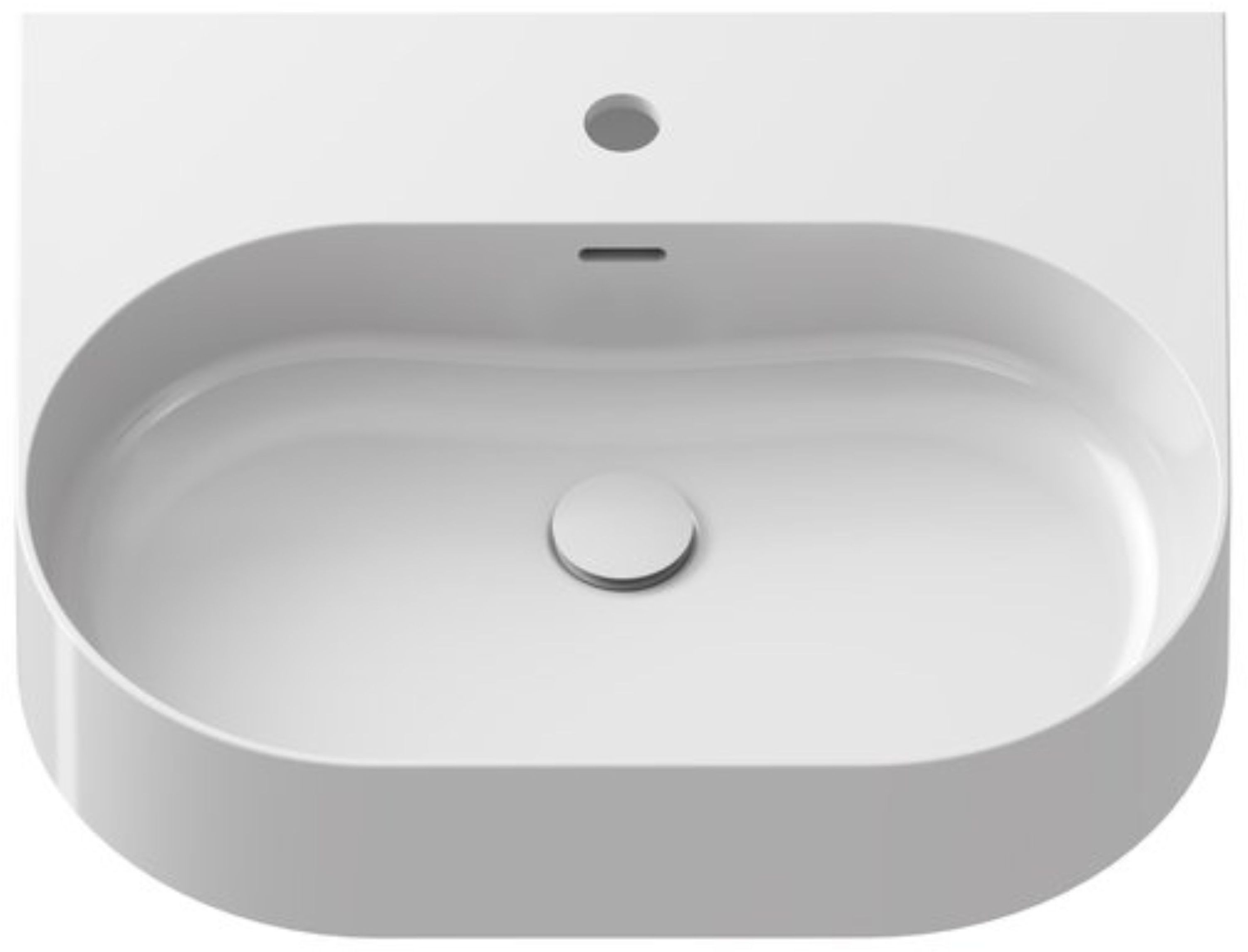 Ravak Ceramic lavabo 55x45 cm semi-circulaire classique-à poser blanc XJX01155004