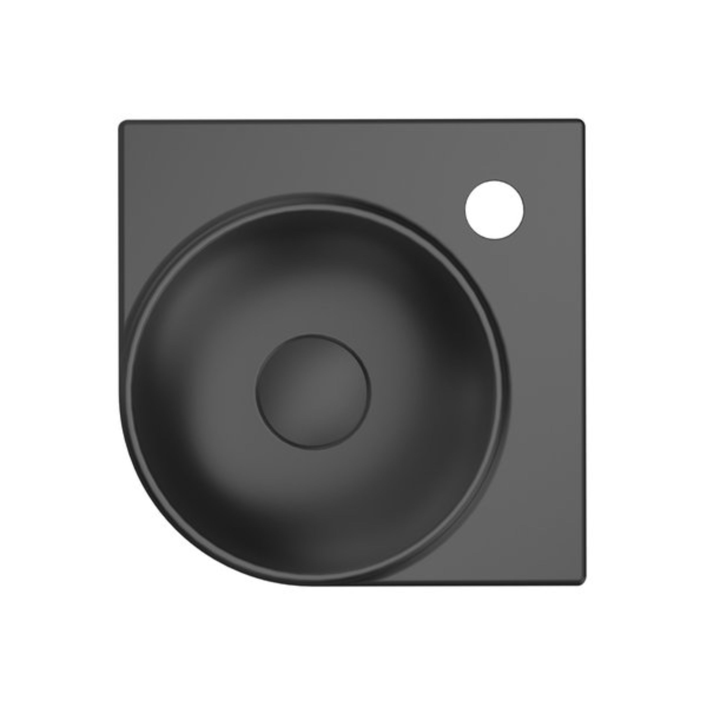 Ravak Yard lavabo 28x28 cm d'angle classique-de meuble noir XJX0D228000