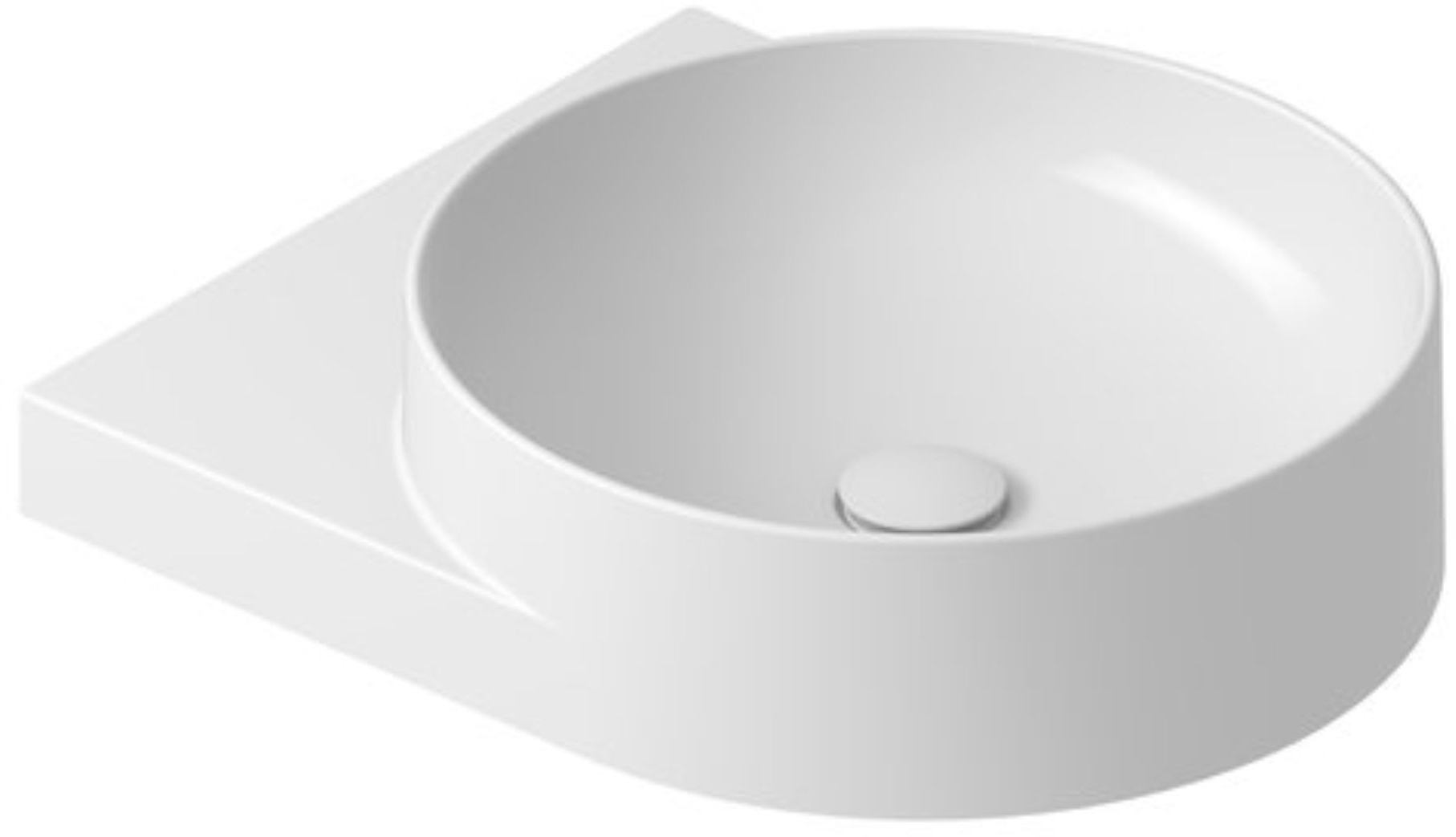 Ravak Yard lavabo 50x40.5 cm semi-circulaire classique-de meuble blanc XJX01040000