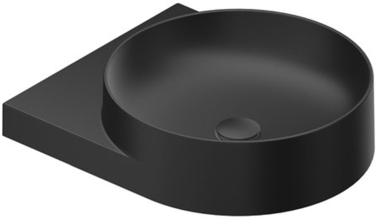 Ravak Yard lavabo 50x40.5 cm semi-circulaire classique-de meuble noir XJX0D240002