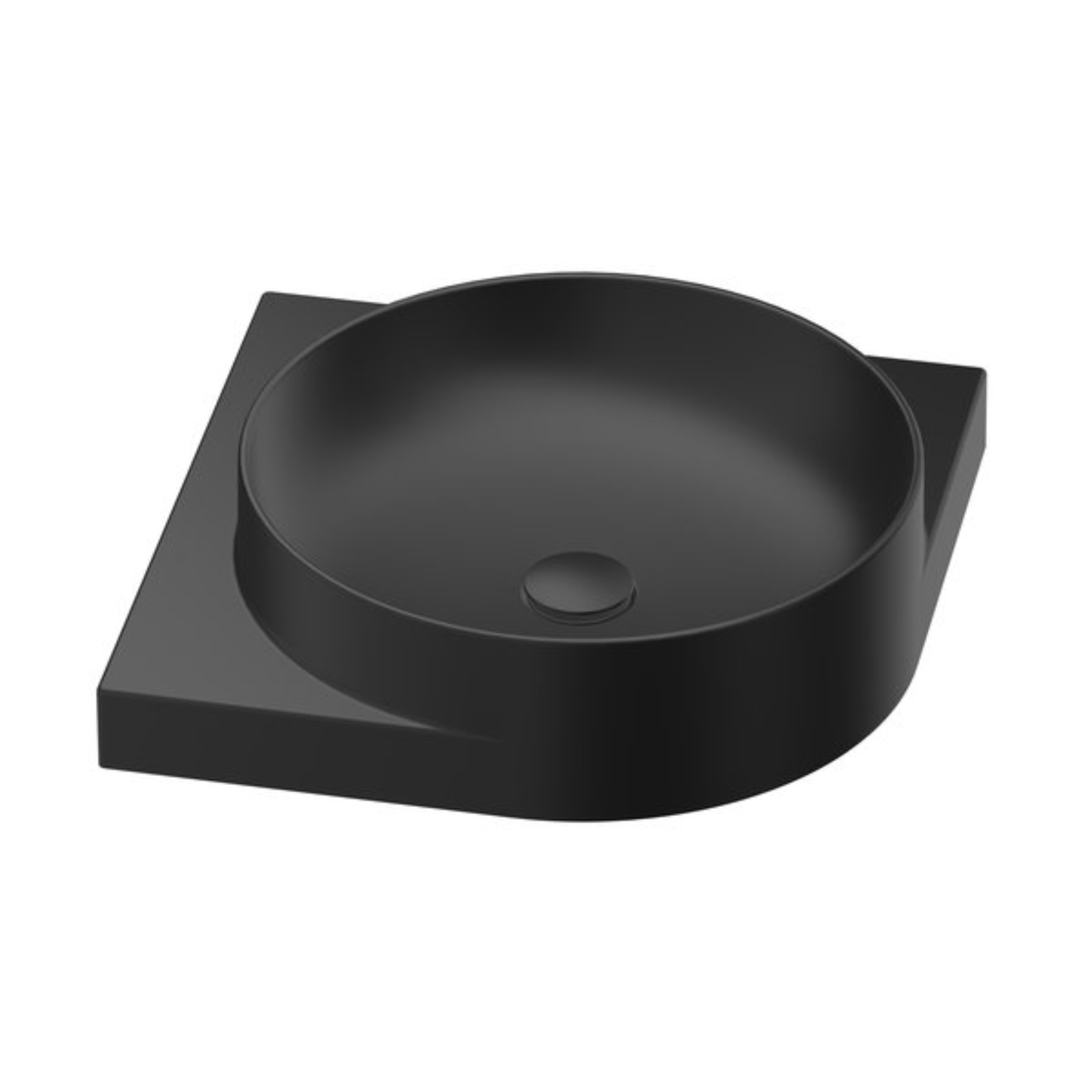 Ravak Yard lavabo 45x45 cm d'angle classique-de meuble noir mat XJX0D245000