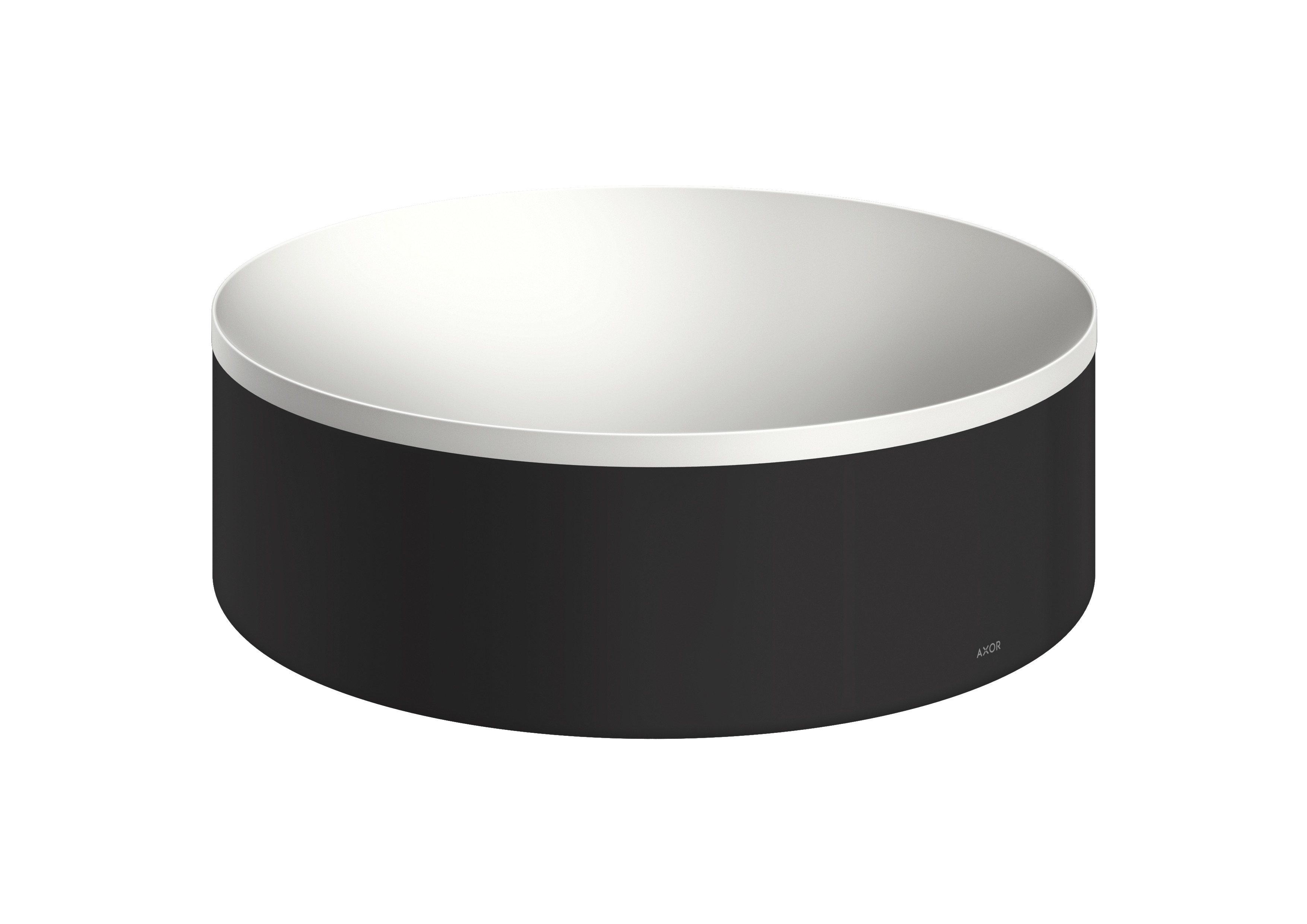 Axor Suite lavabo 30x30 cm ronde à poser blanc-noir mat 42000670