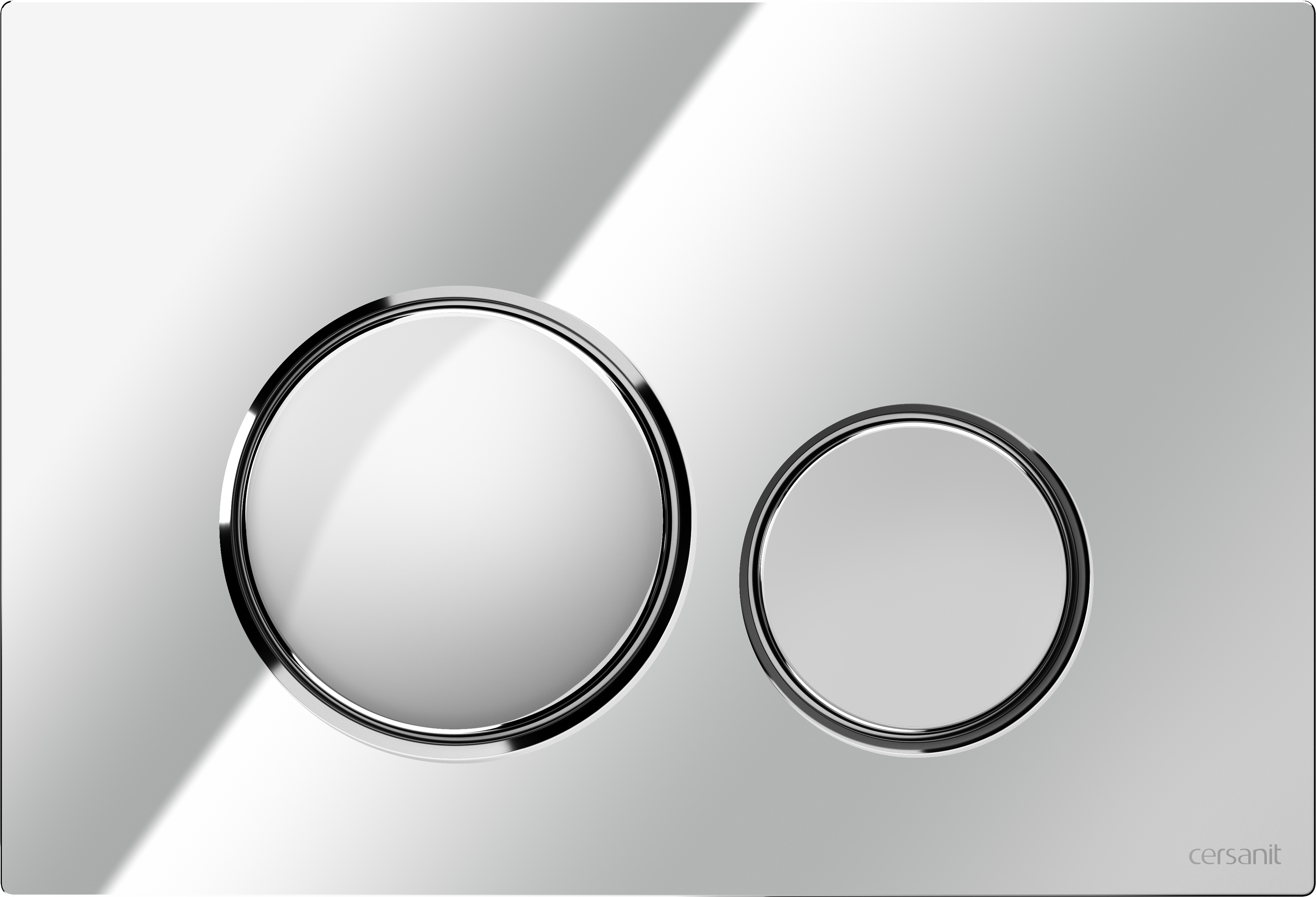 Cersanit Luna bouton de chasse d'eau pour WC chrome brillant K97-449